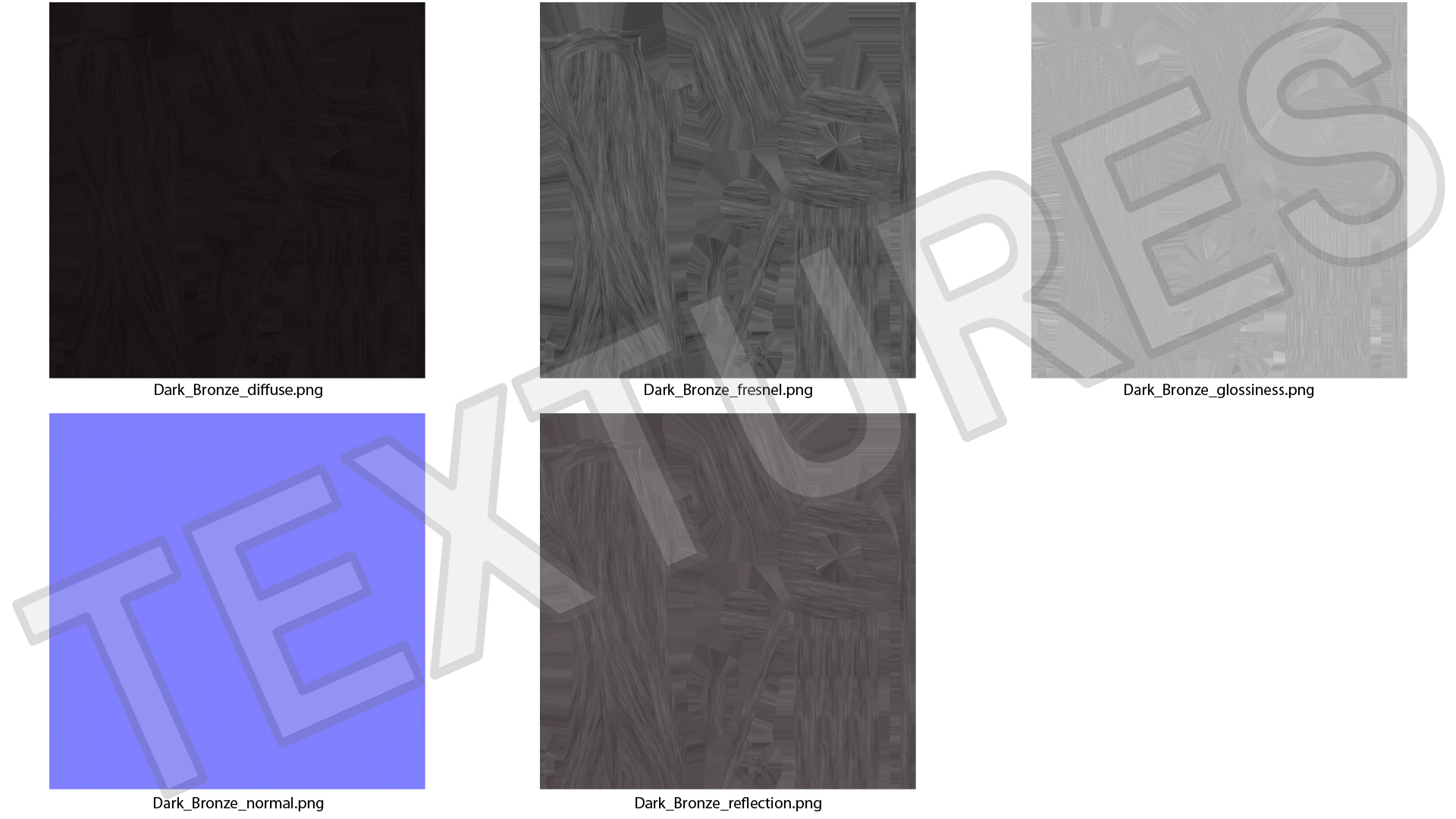 3D Dark Bronze Arc Door Handles model