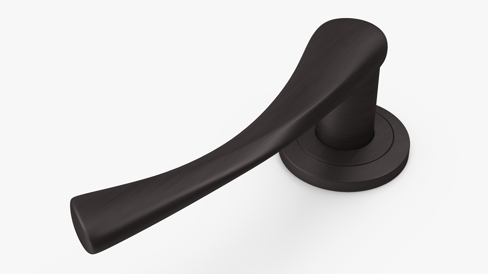 3D Dark Bronze Arc Door Handles model