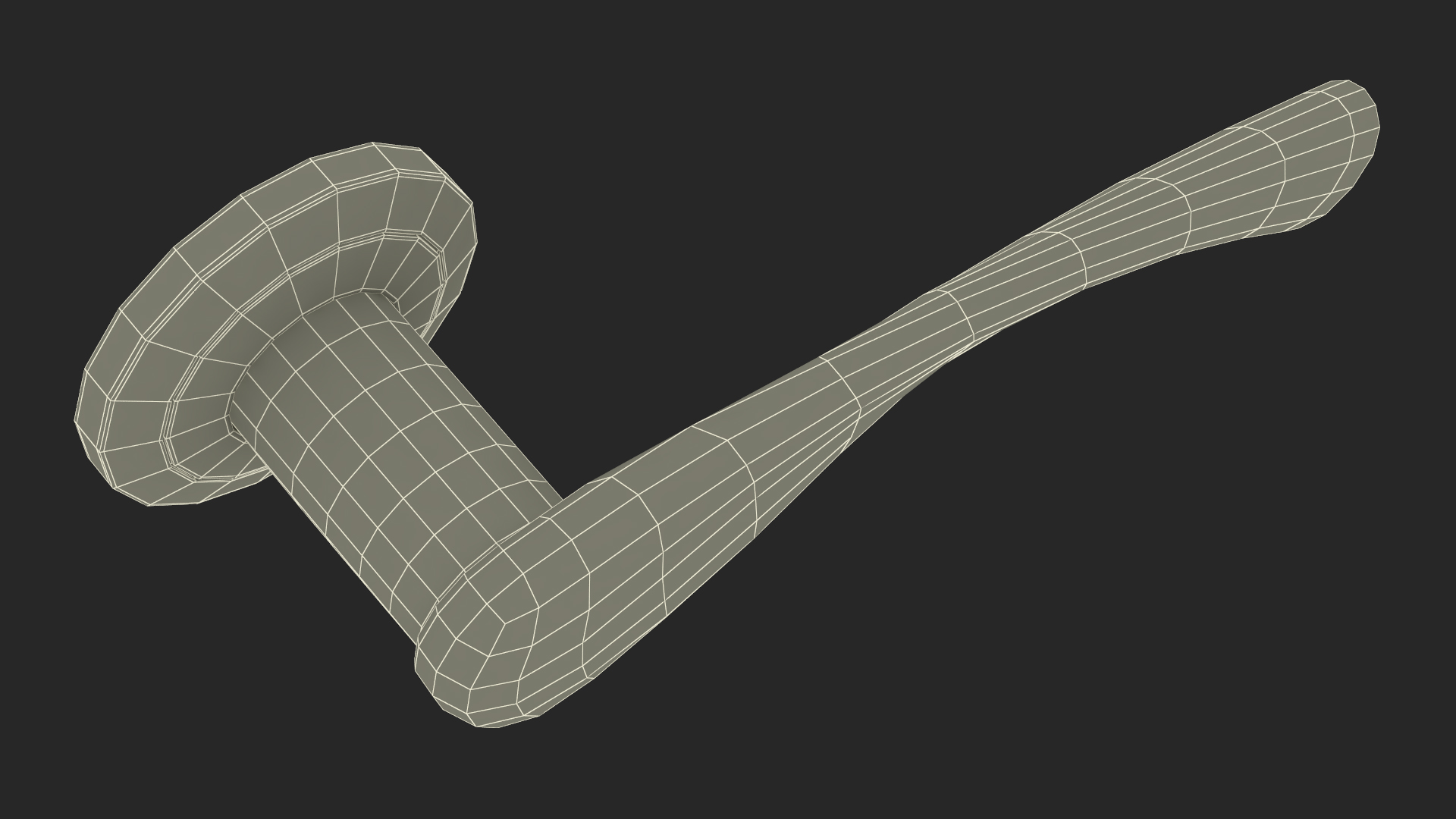 3D Dark Bronze Arc Door Handles model
