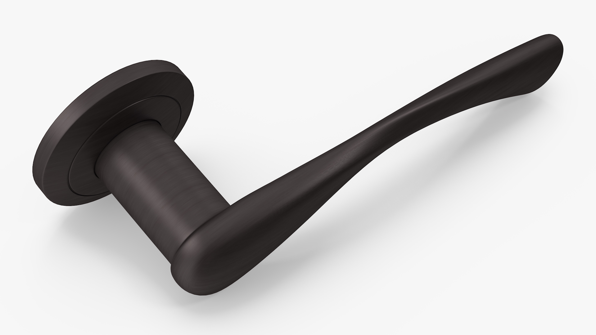3D Dark Bronze Arc Door Handles model