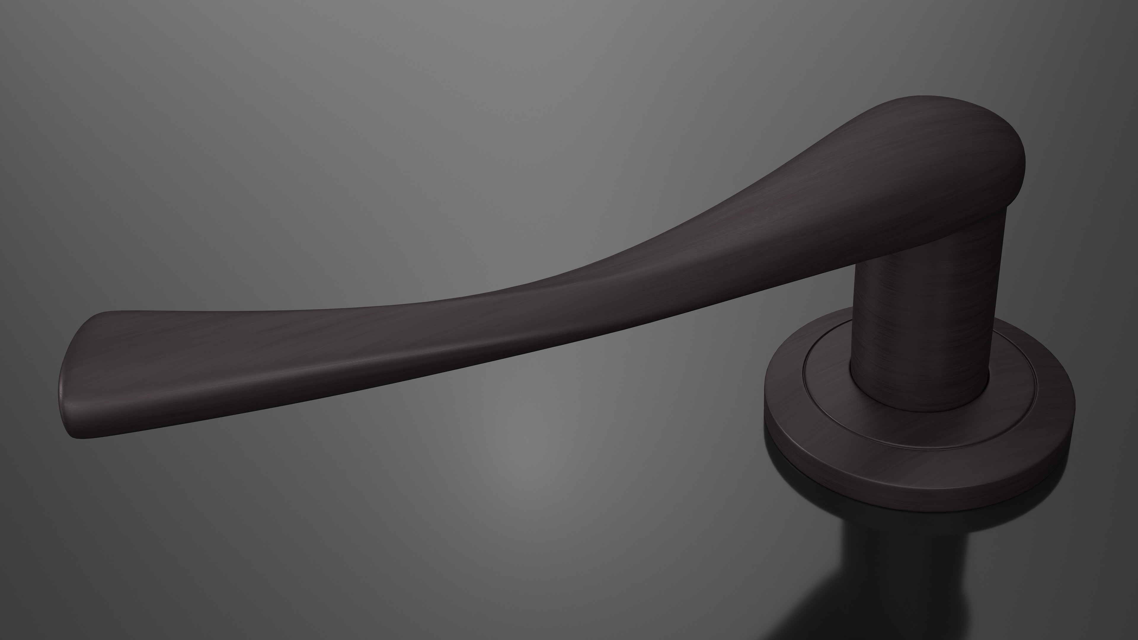 3D Dark Bronze Arc Door Handles model