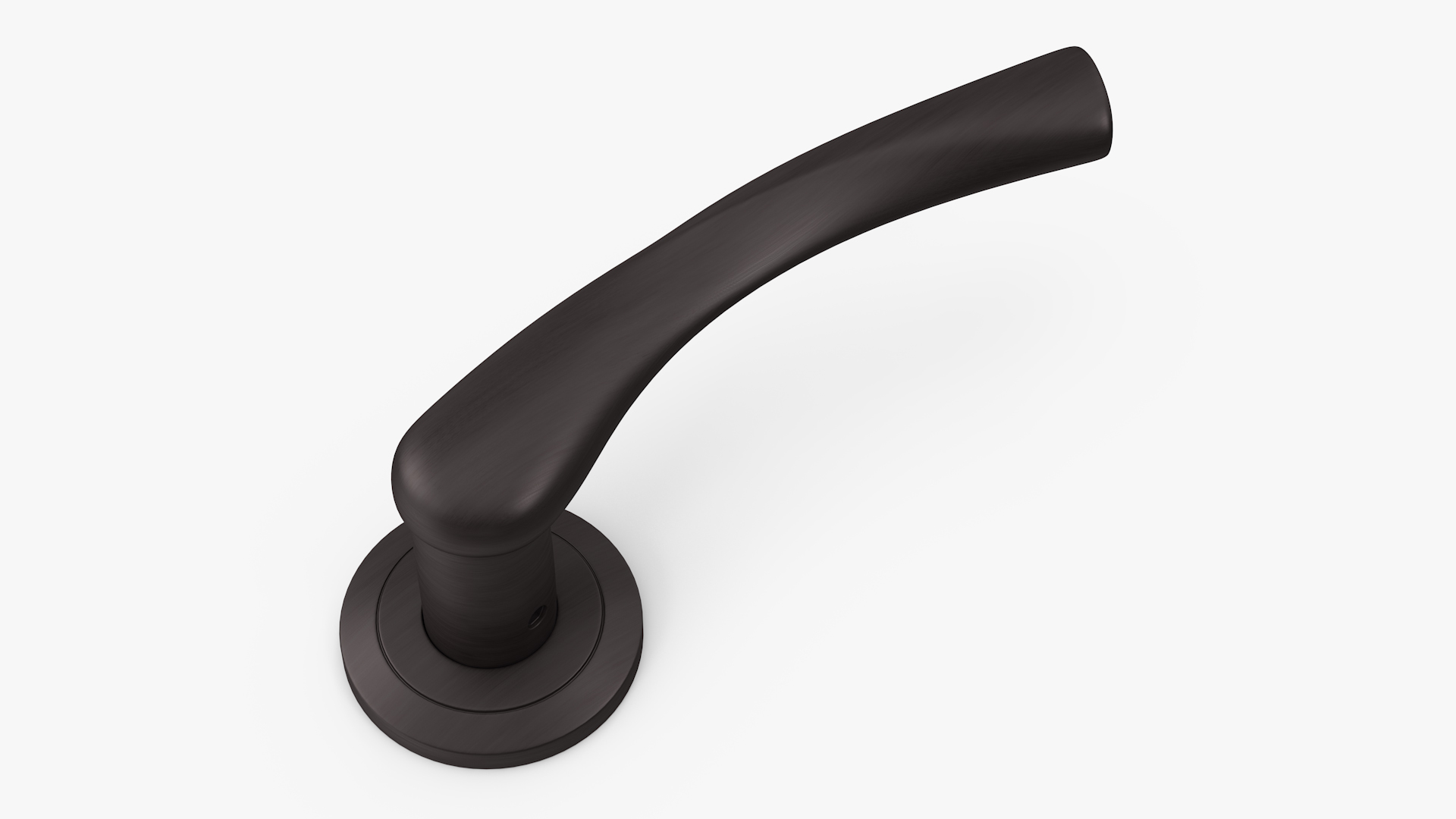 3D Dark Bronze Arc Door Handles model
