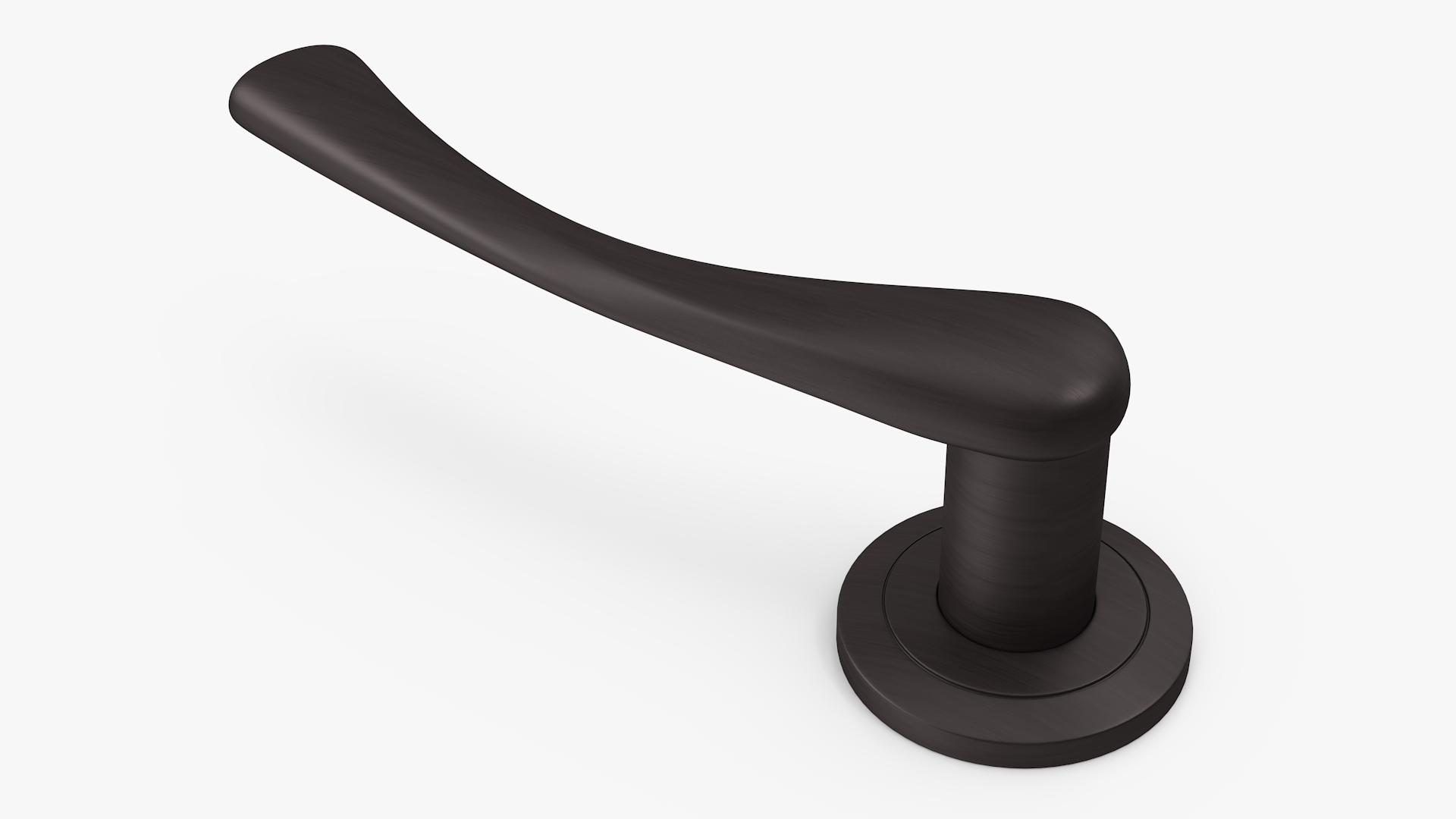 3D Dark Bronze Arc Door Handles model