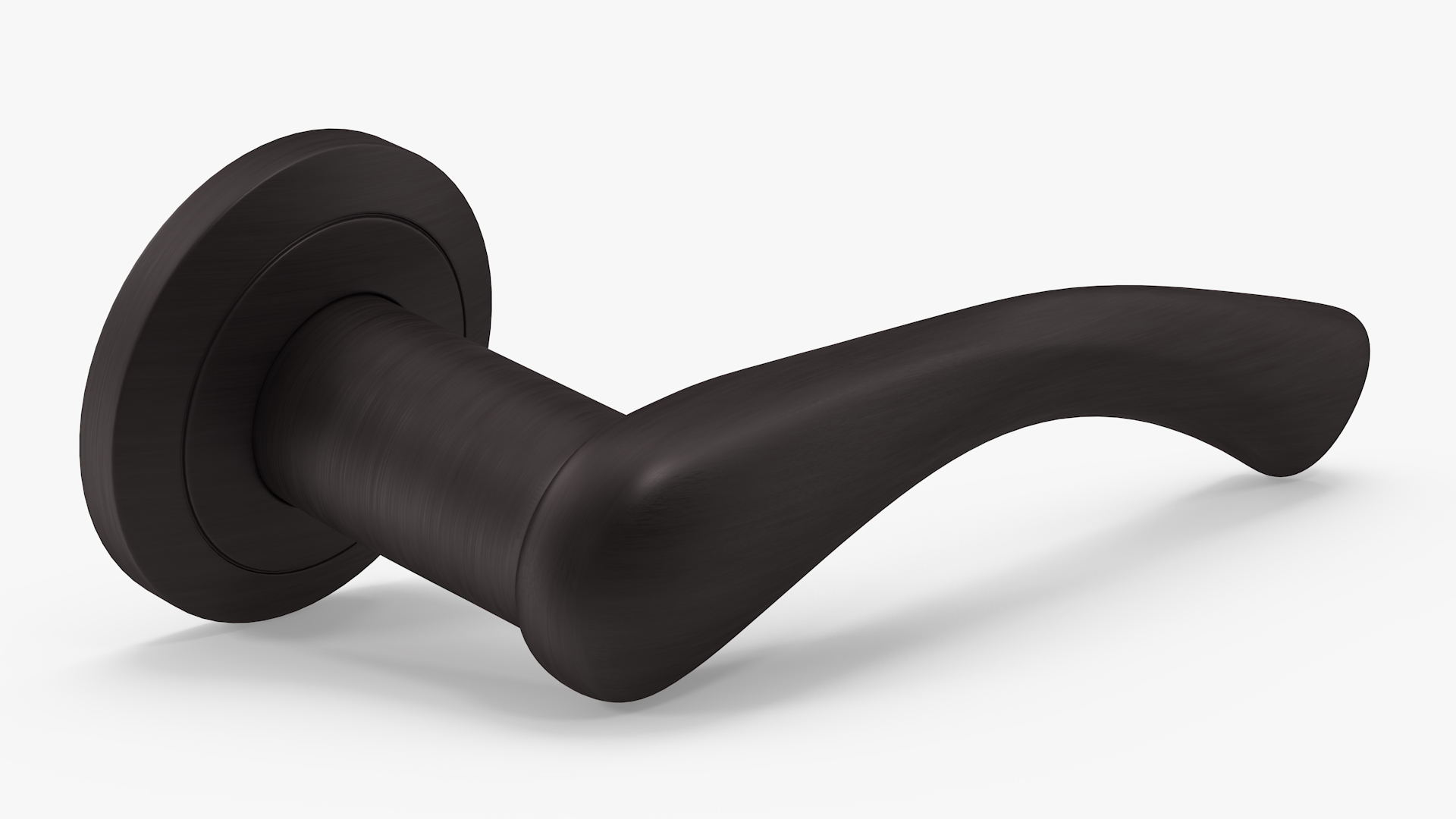 3D Dark Bronze Arc Door Handles model