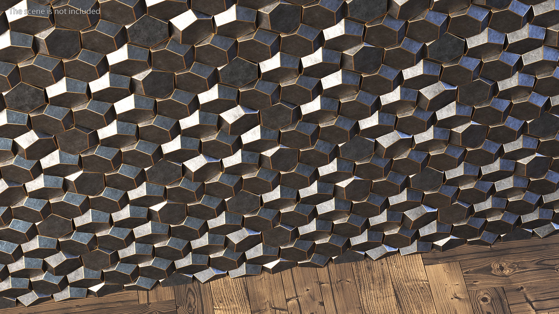 3D Wall Panel Octagon Metal 3D