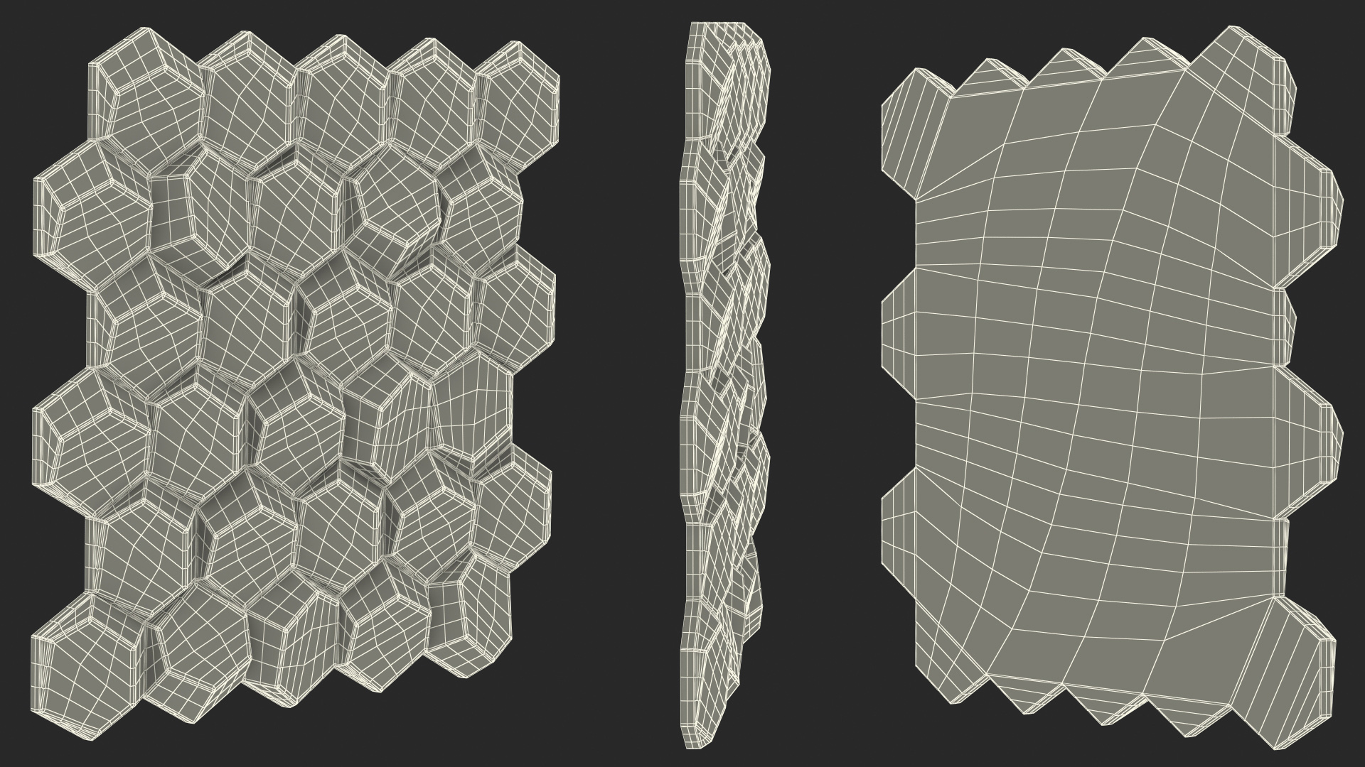 3D Wall Panel Octagon Metal 3D