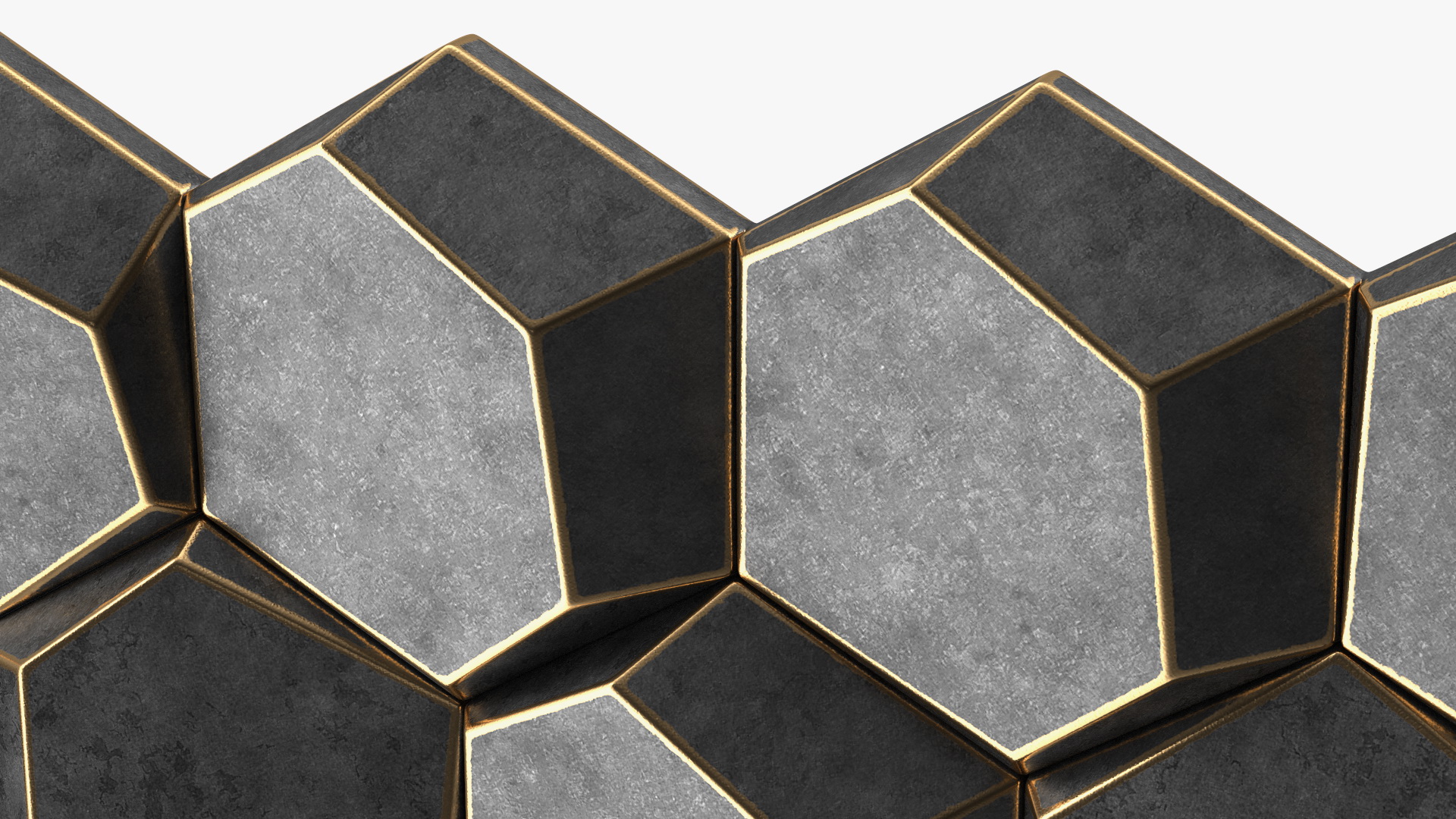 3D Wall Panel Octagon Metal 3D