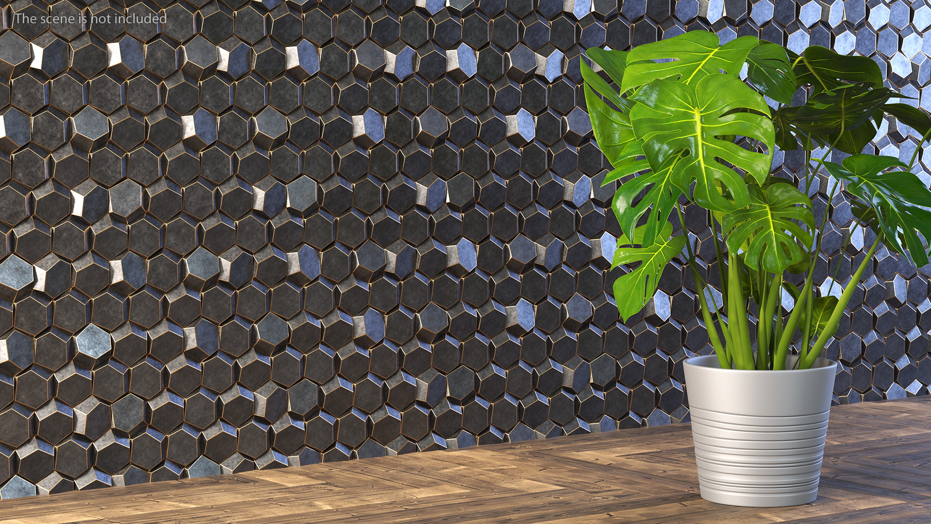 3D Wall Panel Octagon Metal 3D