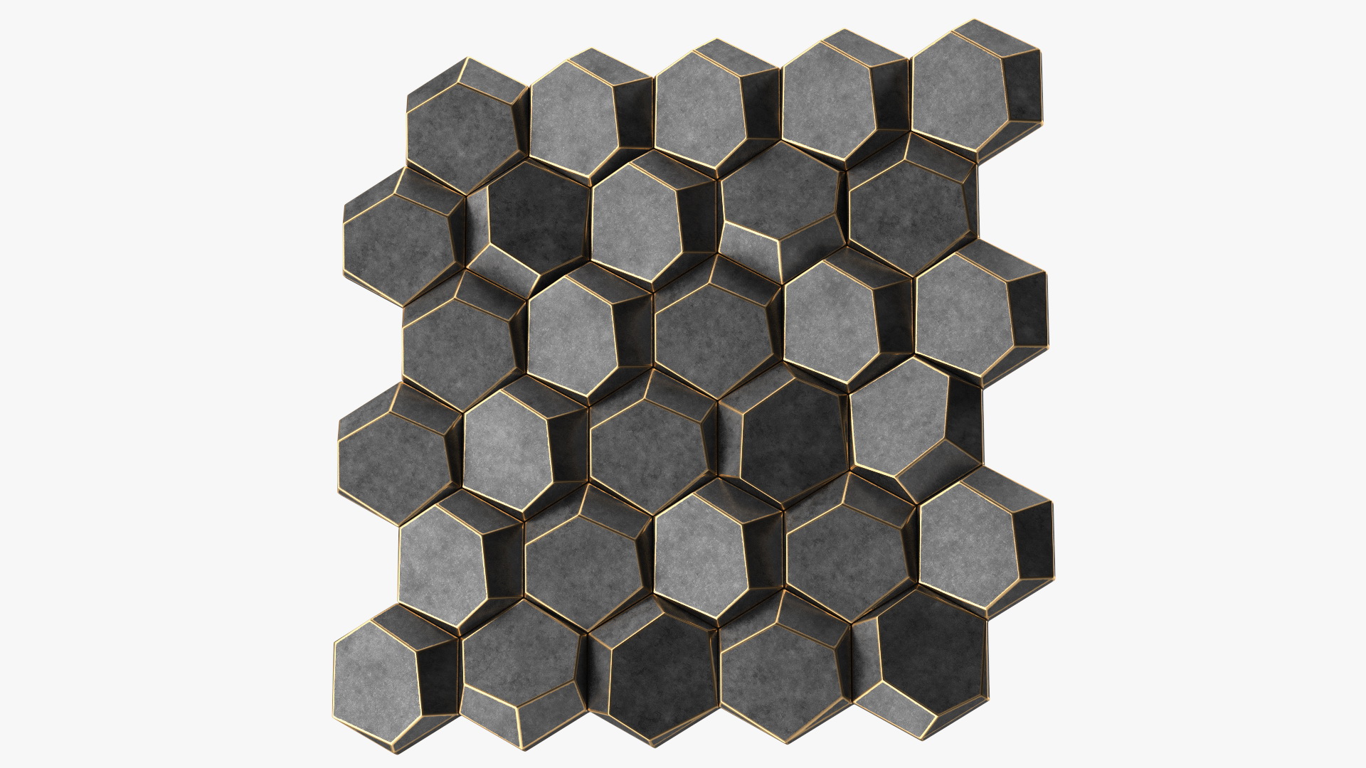 3D Wall Panel Octagon Metal 3D