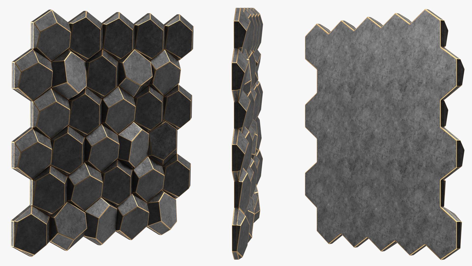 3D Wall Panel Octagon Metal 3D