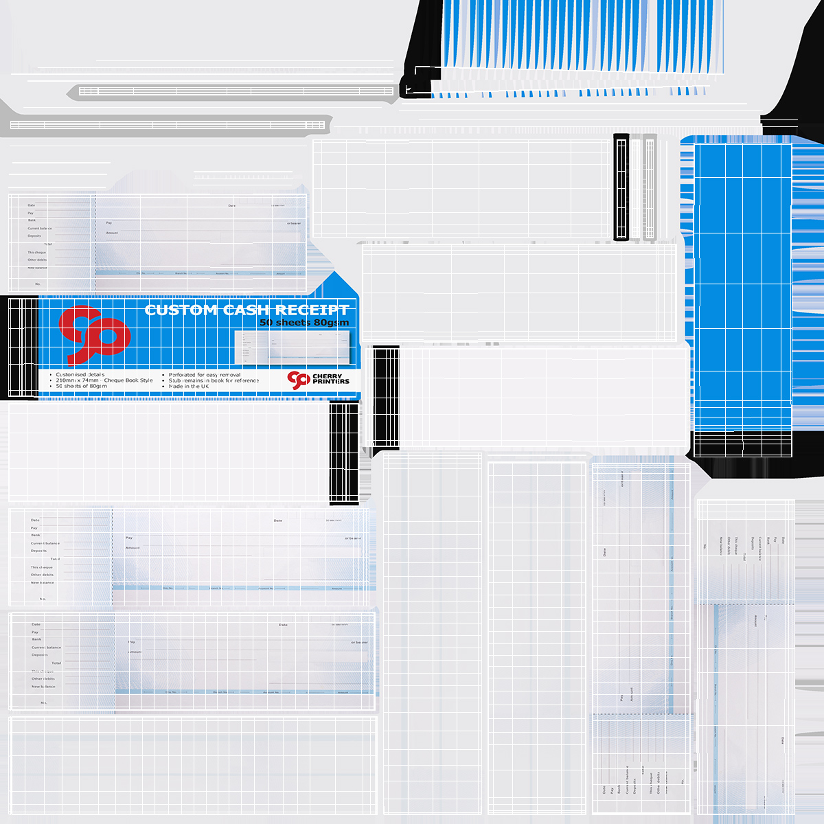3D Cheque Book Open