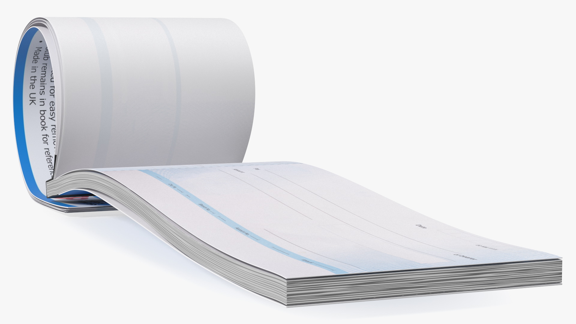 3D Cheque Book Open