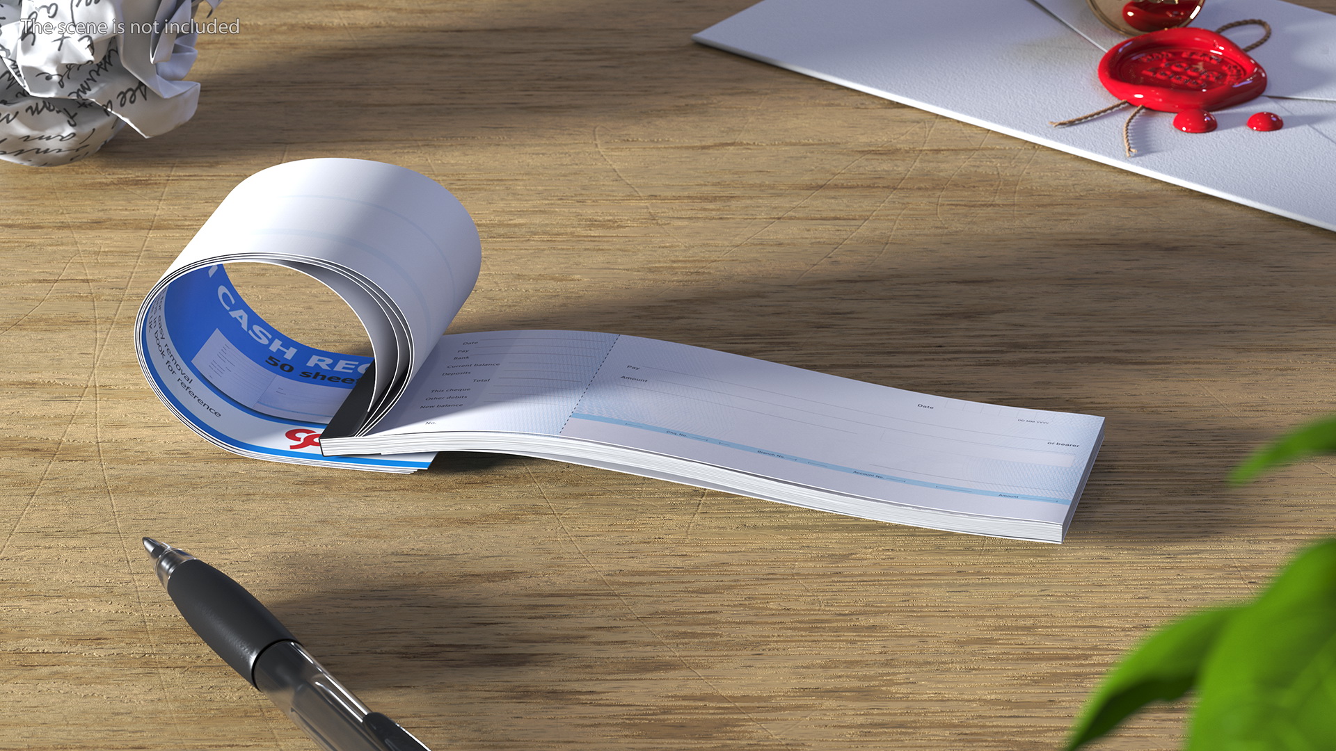 3D Cheque Book Open