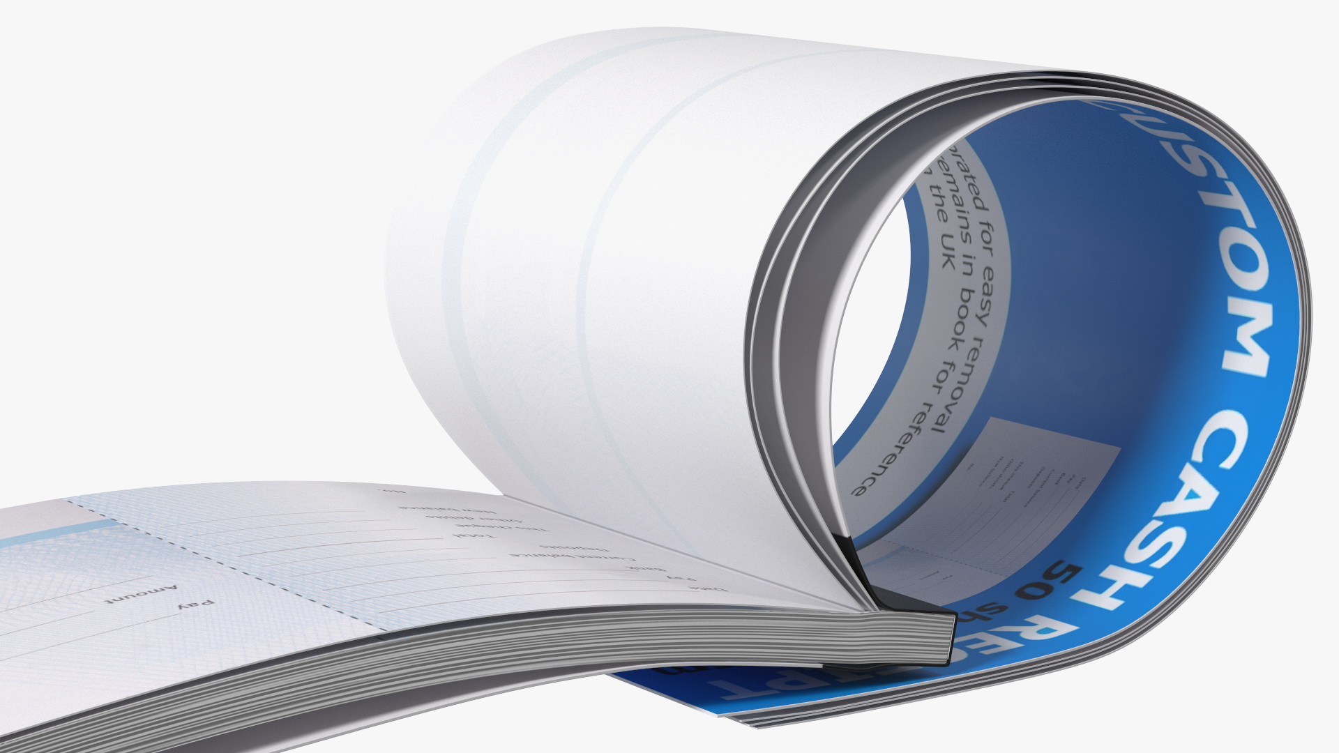 3D Cheque Book Open