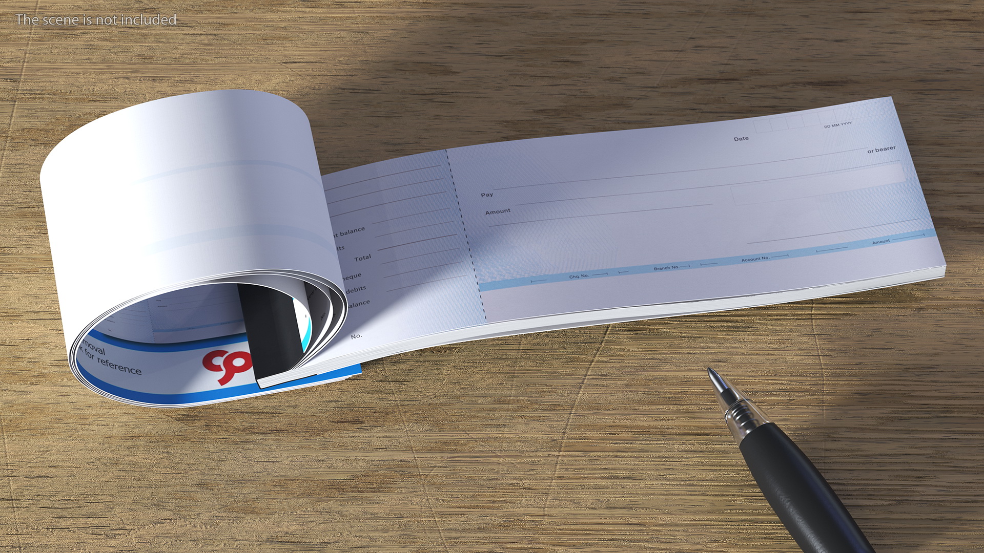 3D Cheque Book Open