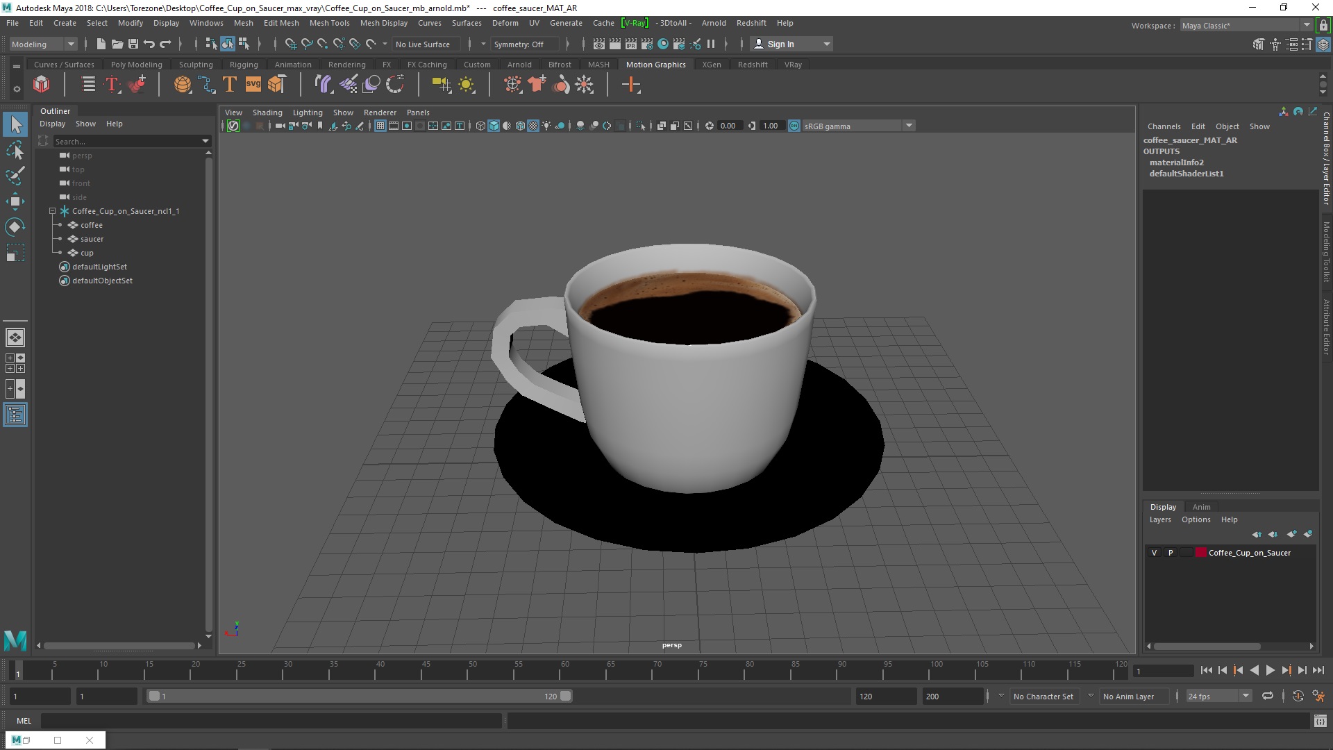 3D model Coffee Cup on Saucer