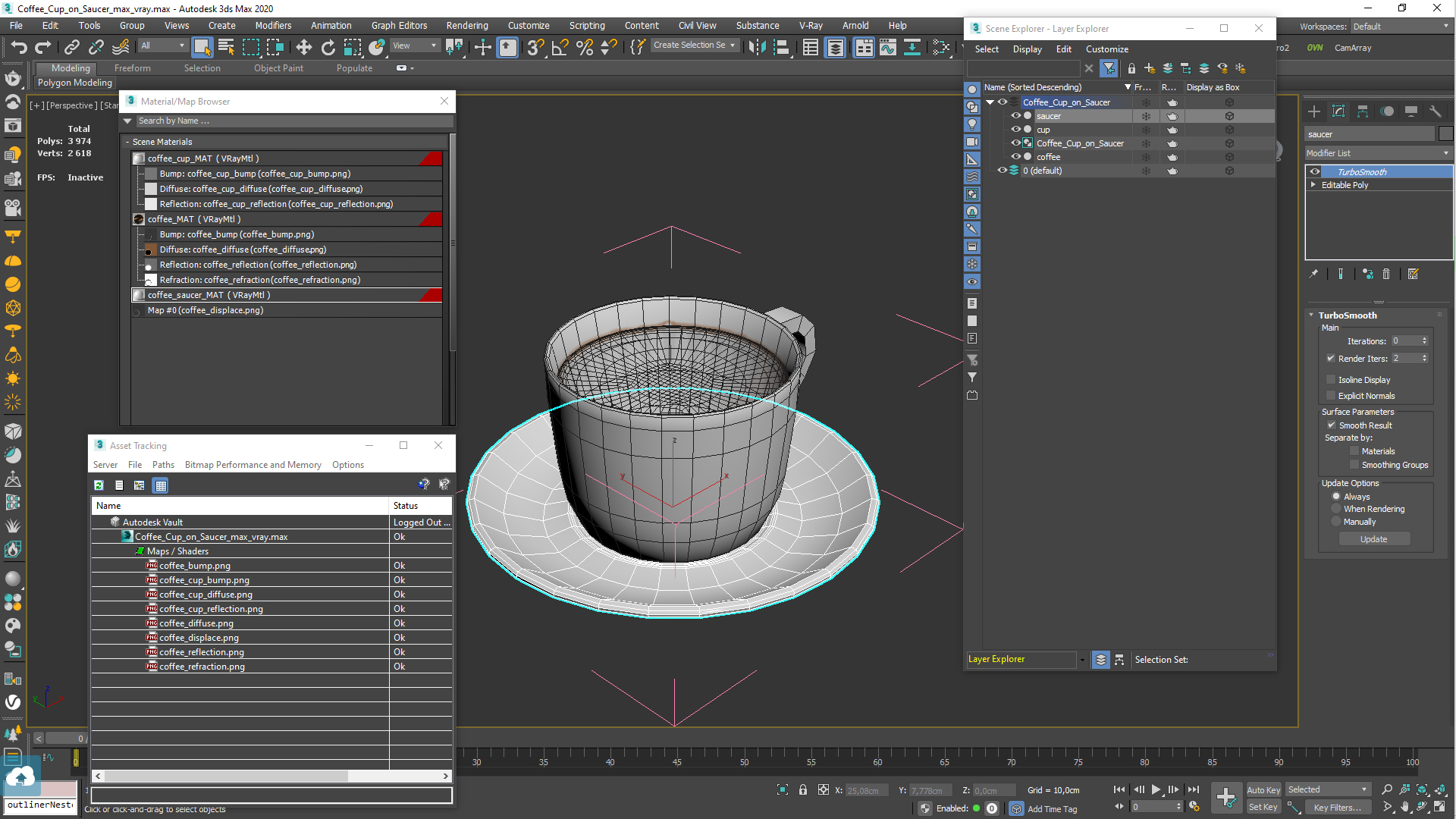 3D model Coffee Cup on Saucer