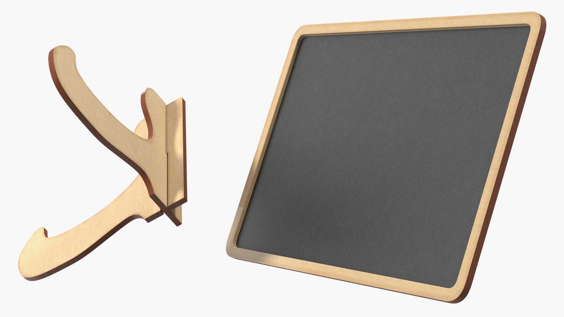 3D Small Plywood Chalkboard on Stand model