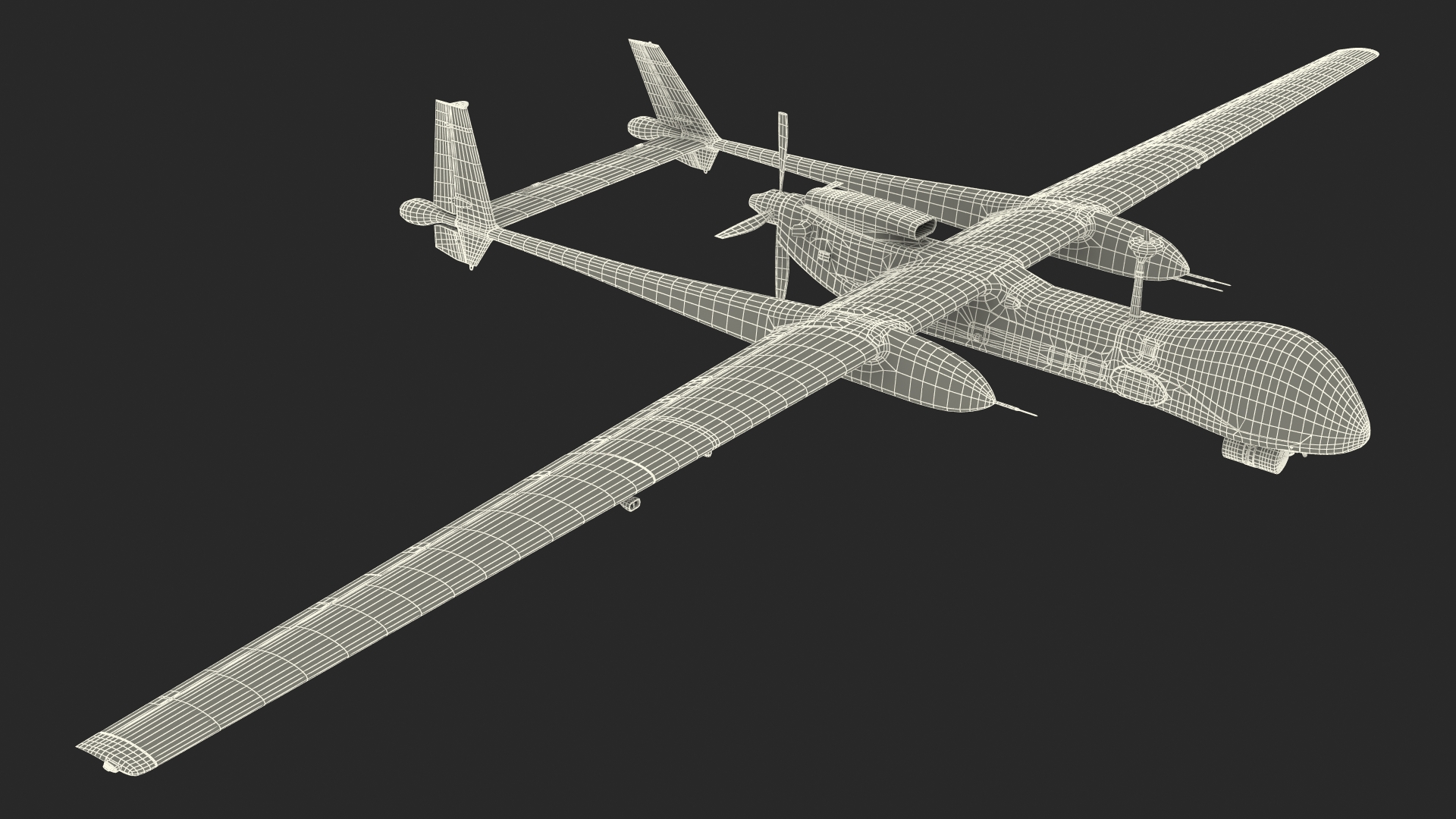3D Unmanned Aerial Vehicle Drone IAI Eitan Rigged