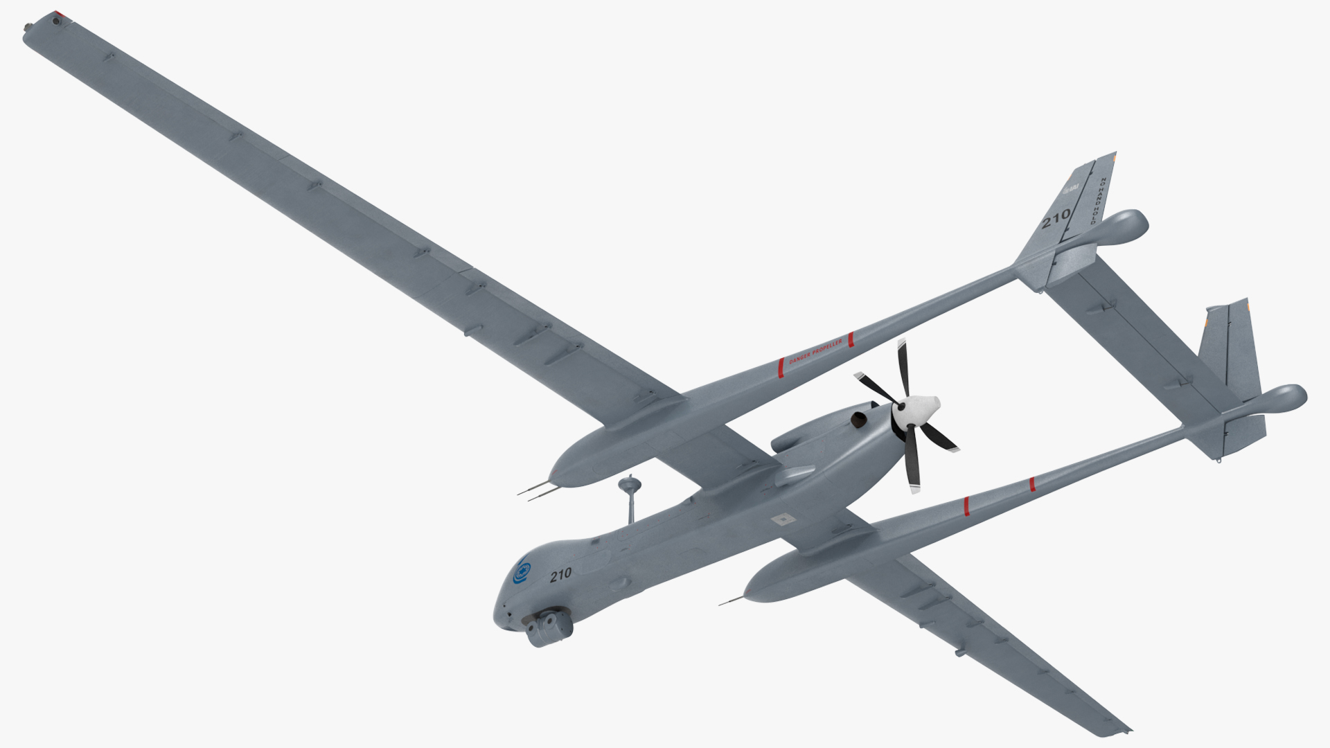 3D Unmanned Aerial Vehicle Drone IAI Eitan Rigged