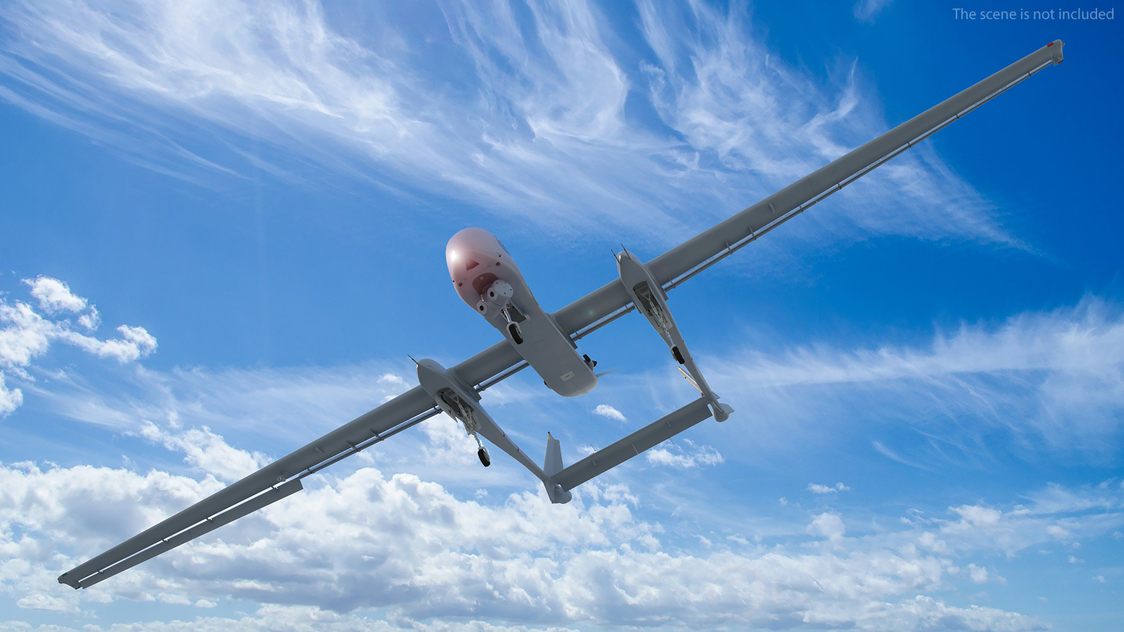 3D Unmanned Aerial Vehicle Drone IAI Eitan Rigged