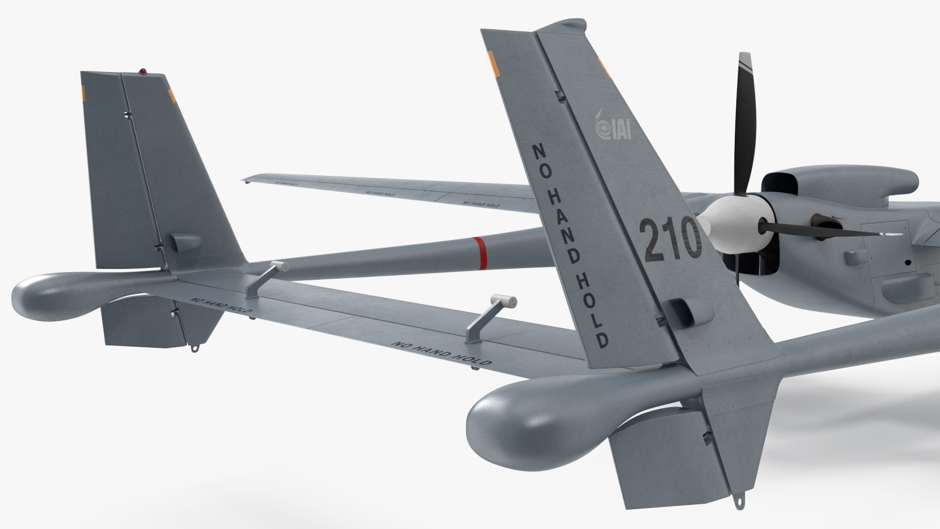 3D Unmanned Aerial Vehicle Drone IAI Eitan Rigged