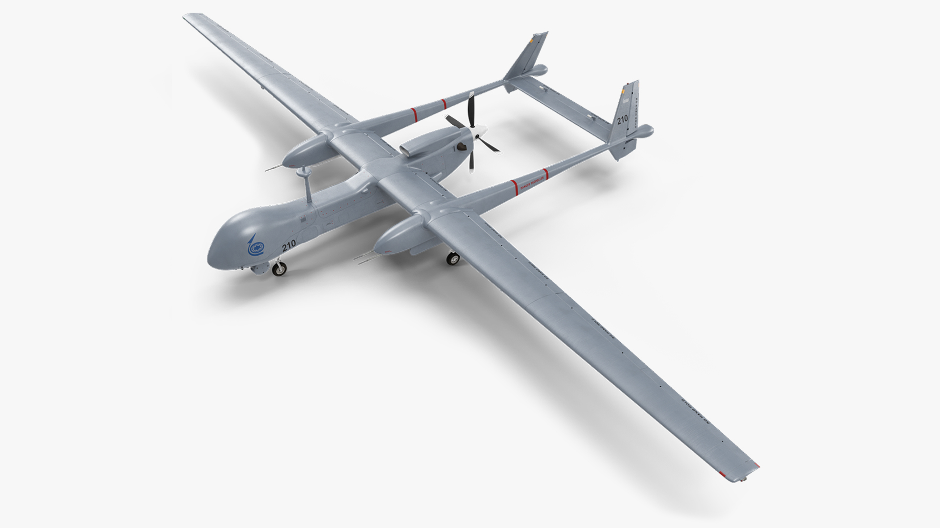 3D Unmanned Aerial Vehicle Drone IAI Eitan Rigged