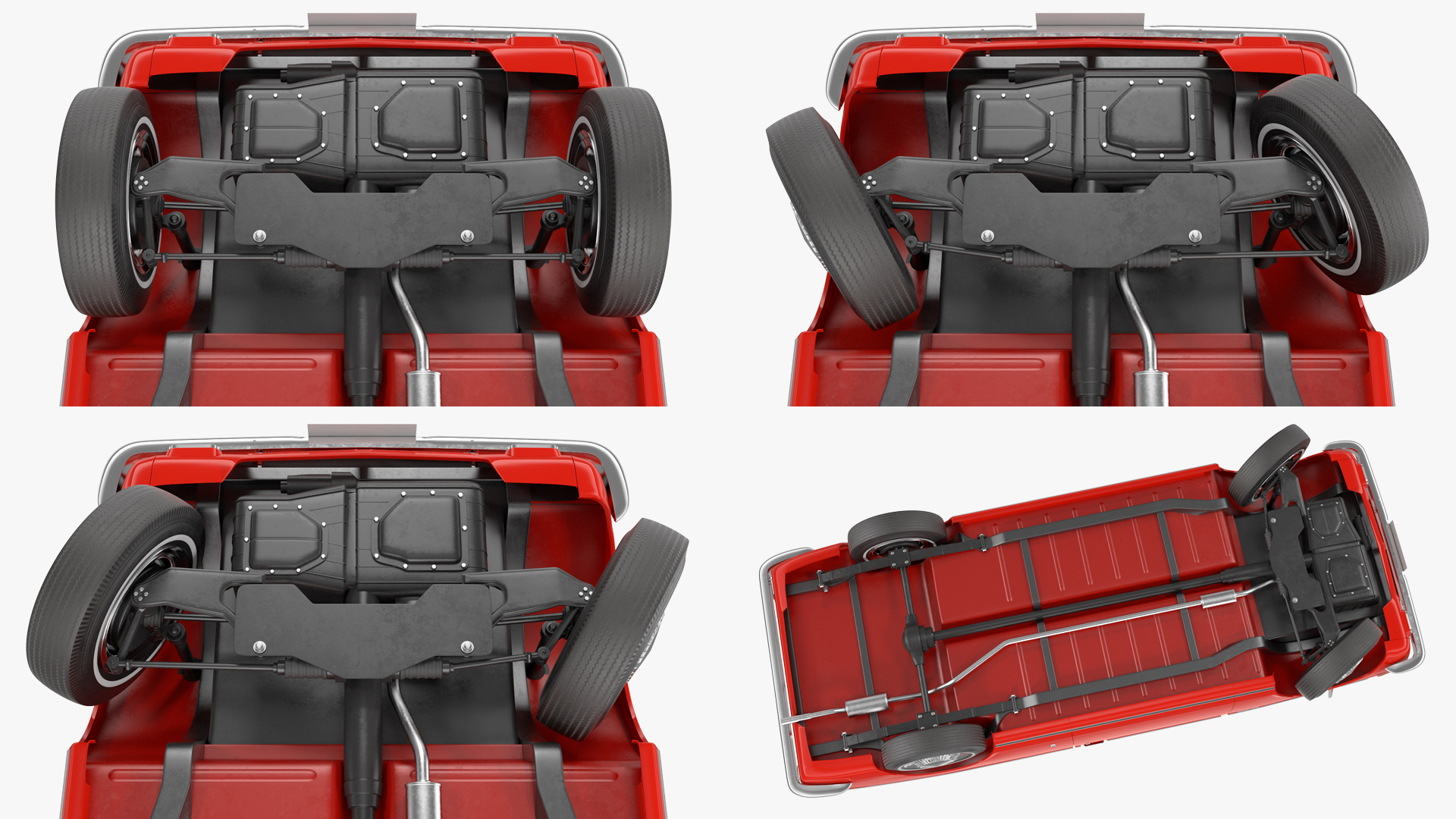 3D Toyota Corolla E10 1966 2-Door Sedan Red Rigged for Maya