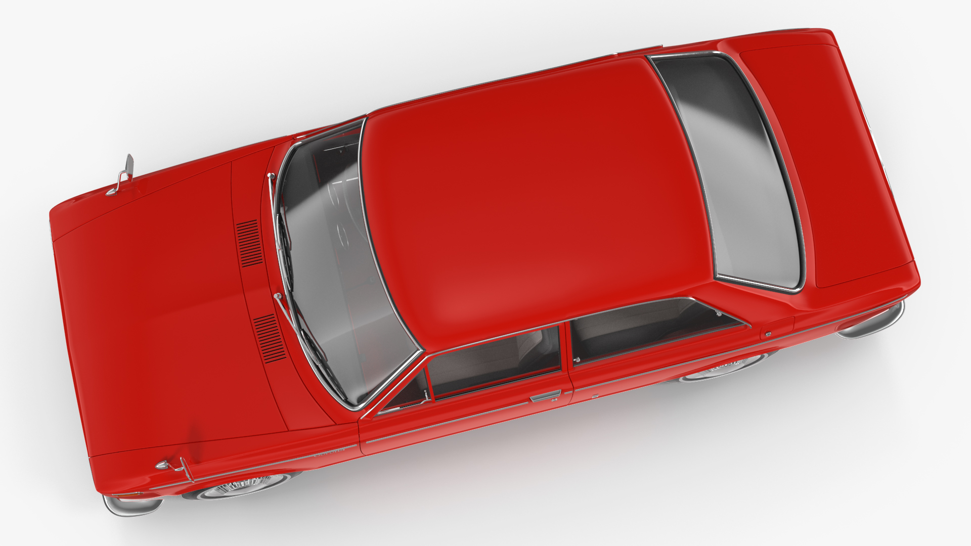 3D Toyota Corolla E10 1966 2-Door Sedan Red Rigged for Maya