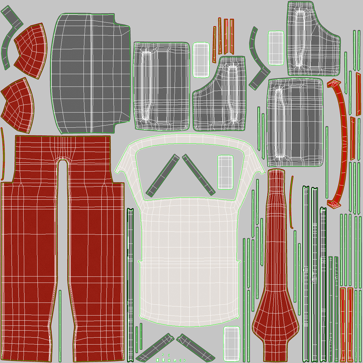 3D Toyota Corolla E10 1966 2-Door Sedan Red Rigged for Maya