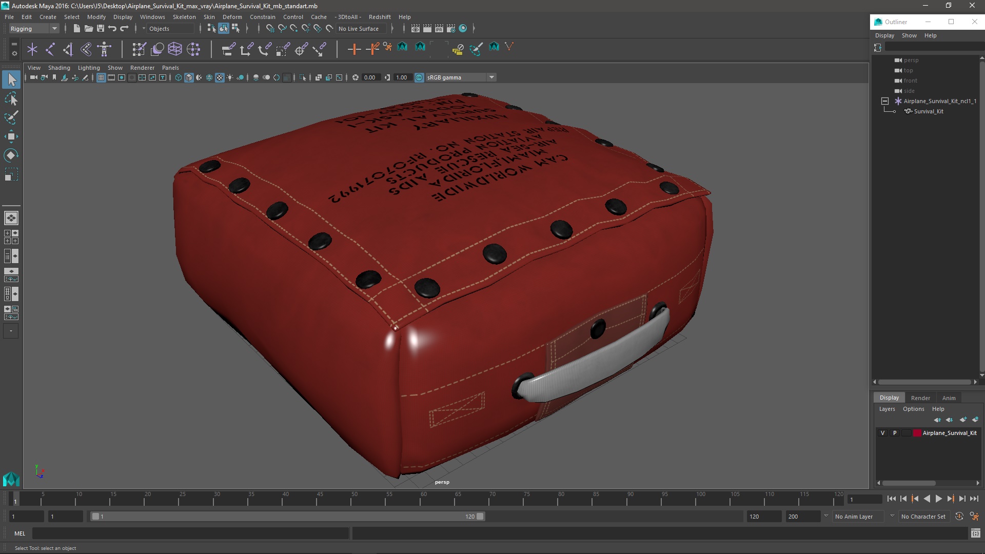 3D Airplane Survival Kit
