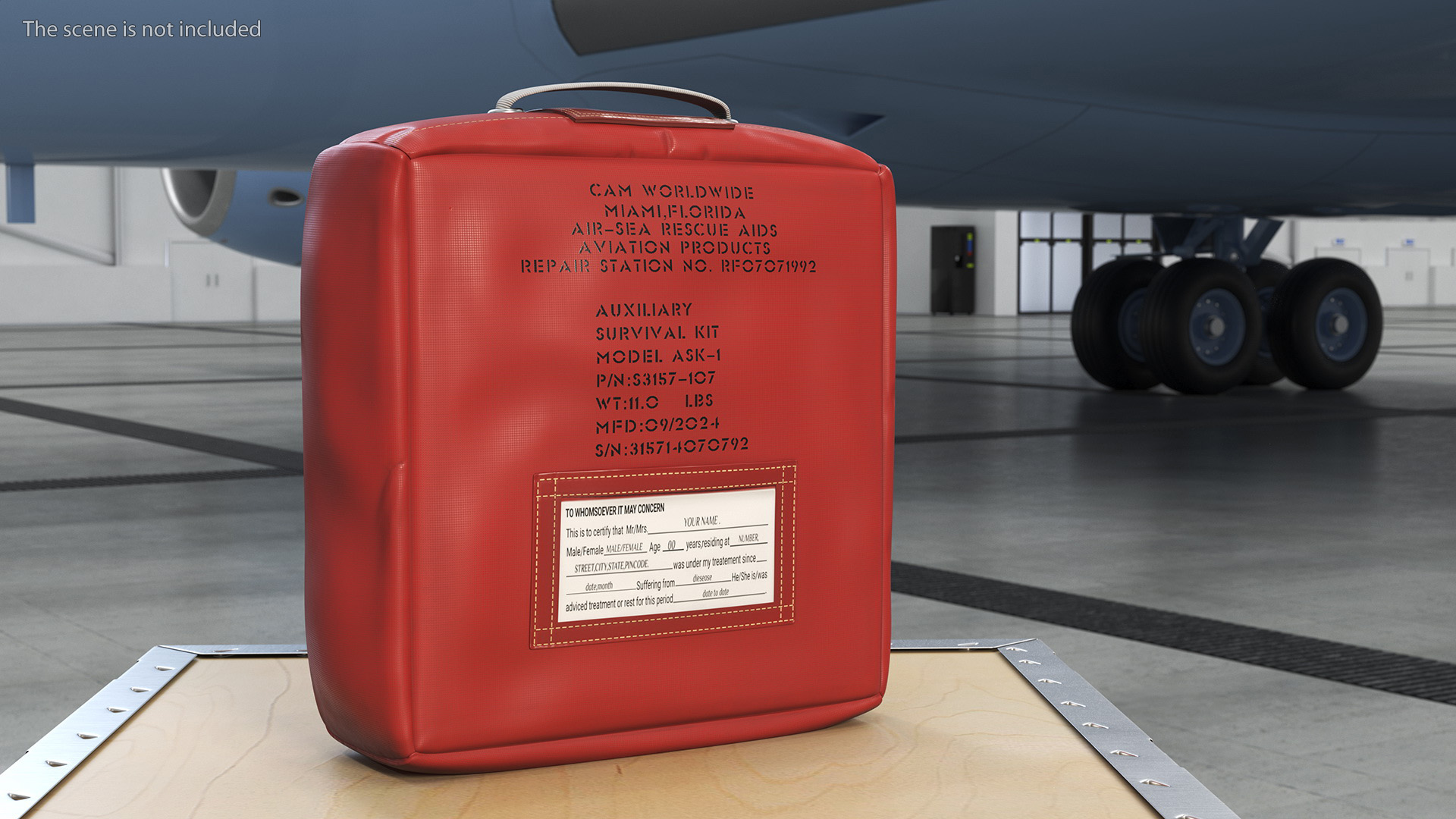 3D Airplane Survival Kit