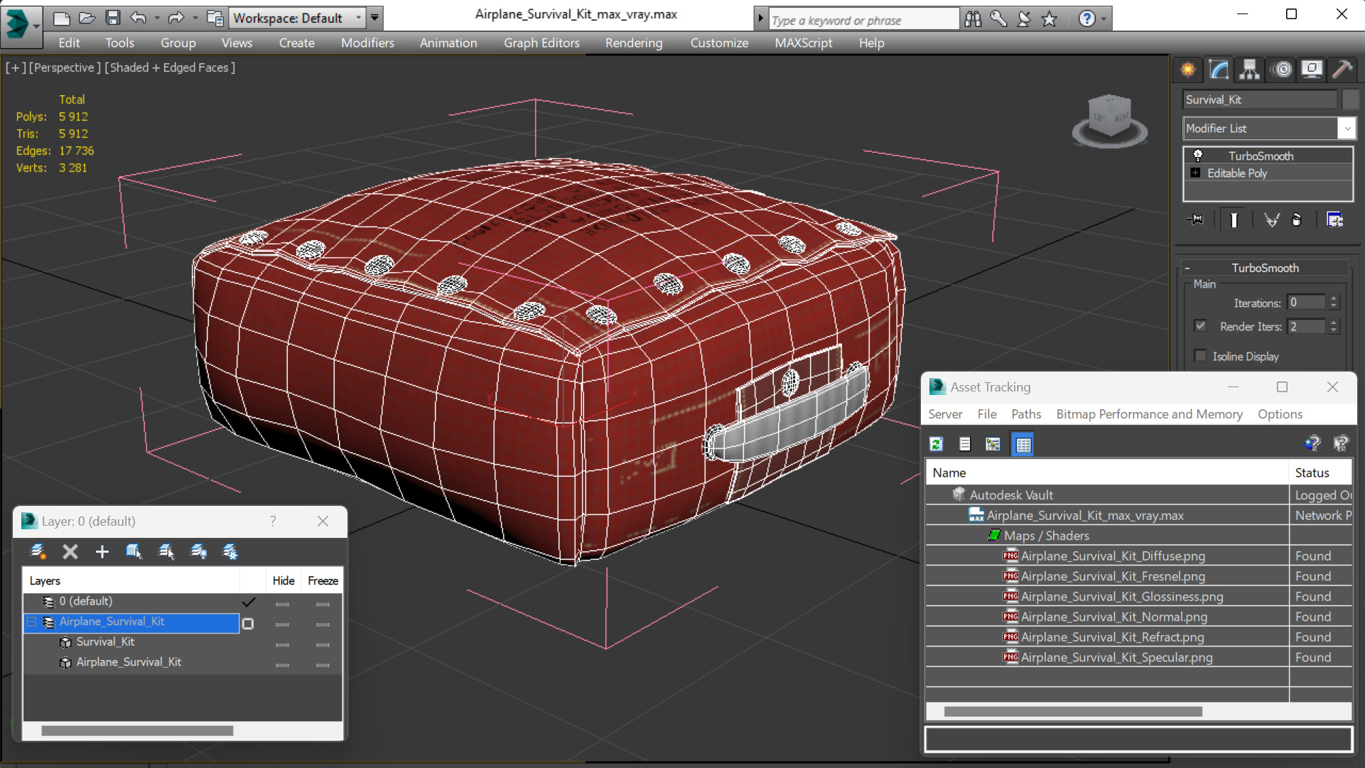 3D Airplane Survival Kit