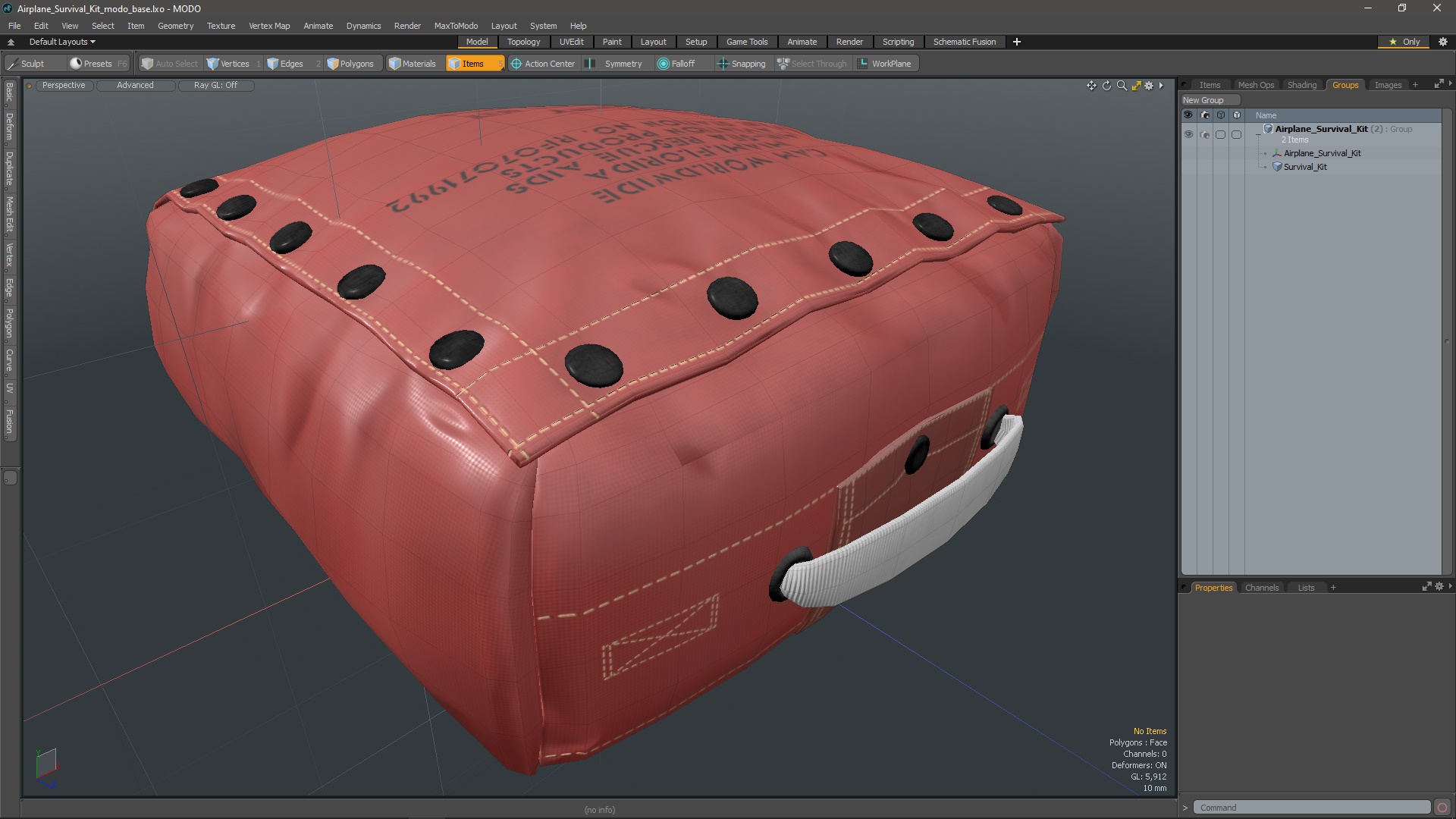 3D Airplane Survival Kit