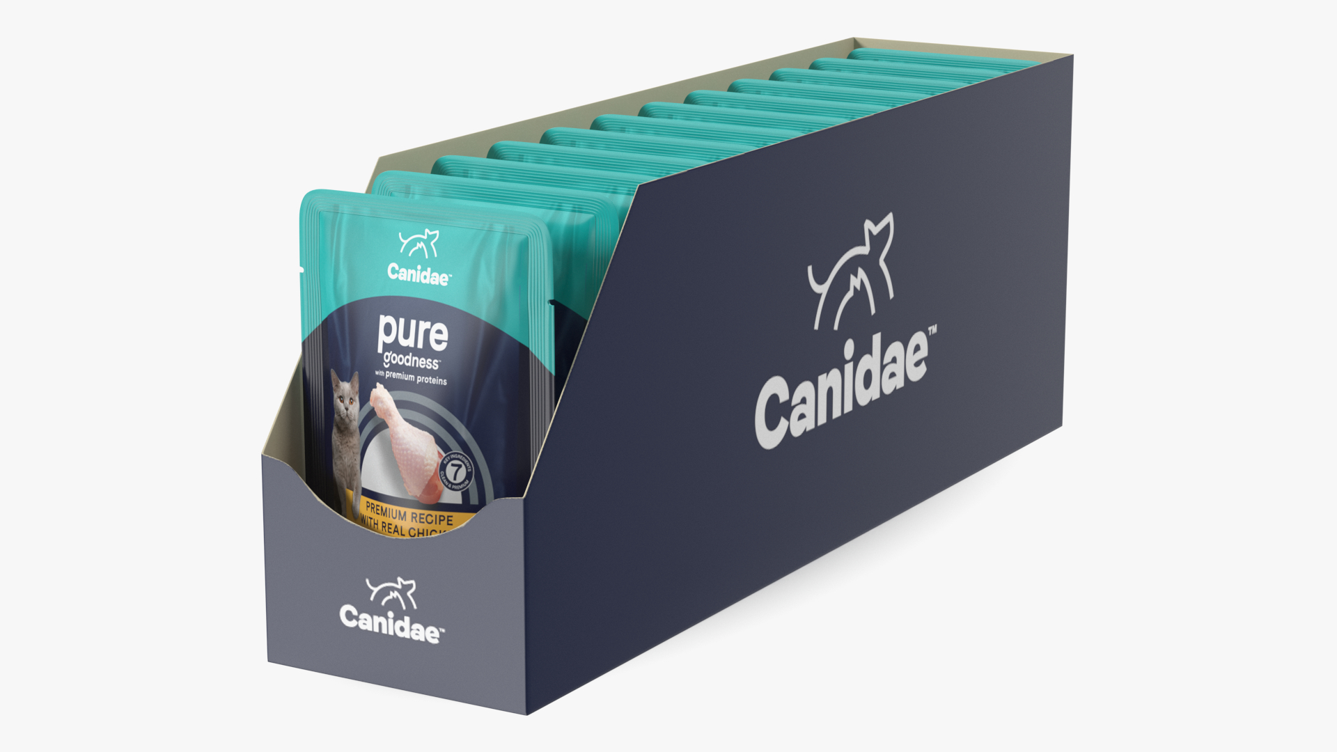 3D Canidae Cat Food Pouch Box