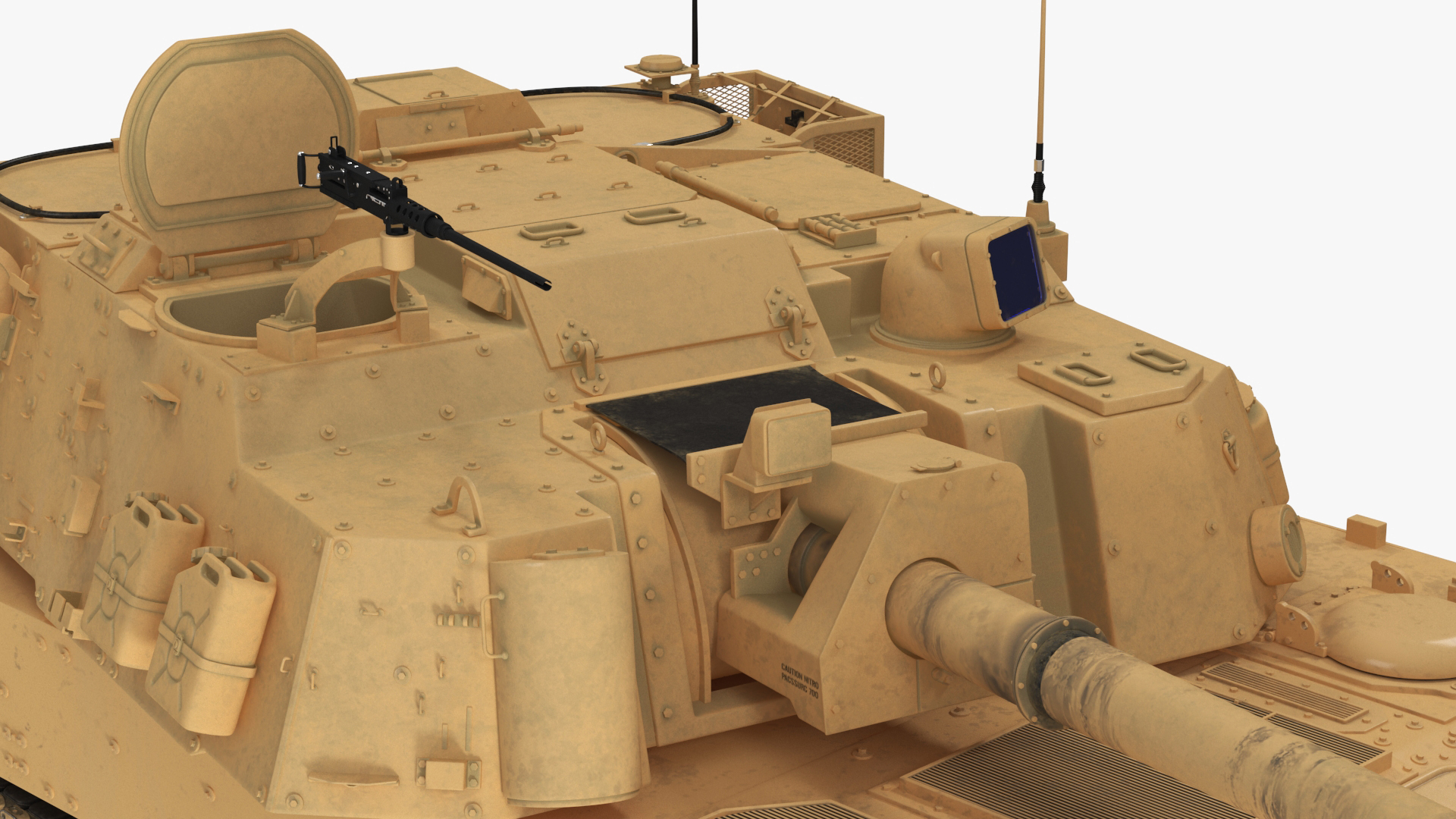 3D model M109 Paladin Howitzer Beige Color Rigged
