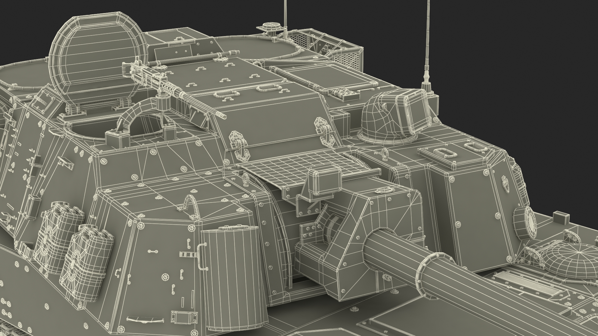 3D model M109 Paladin Howitzer Beige Color Rigged