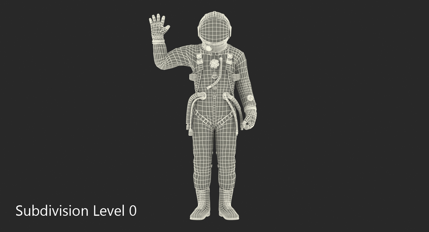 3D USSR Space Suit Strizh with SK 1 Helmet Rigged