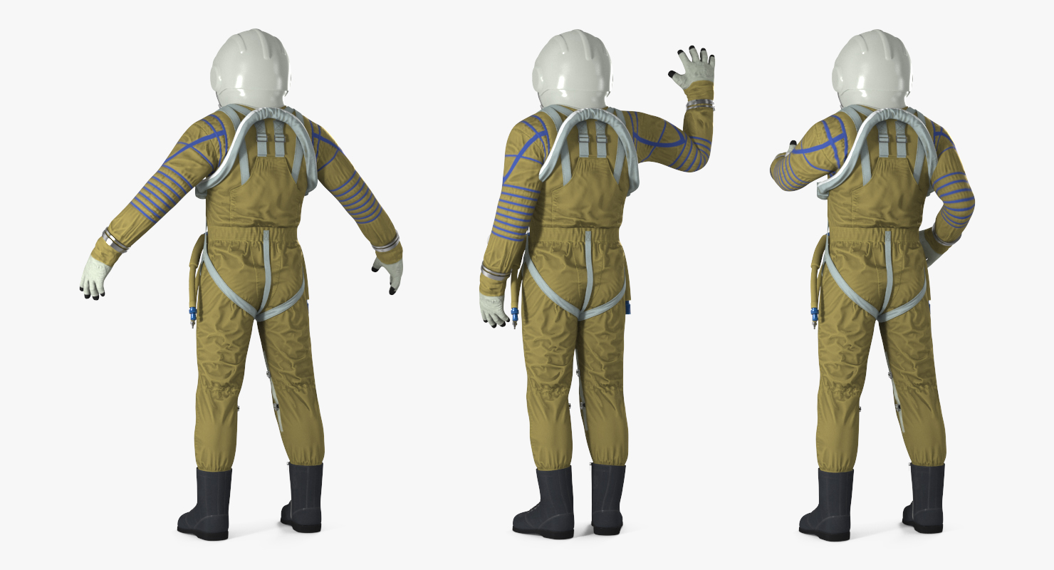 3D USSR Space Suit Strizh with SK 1 Helmet Rigged