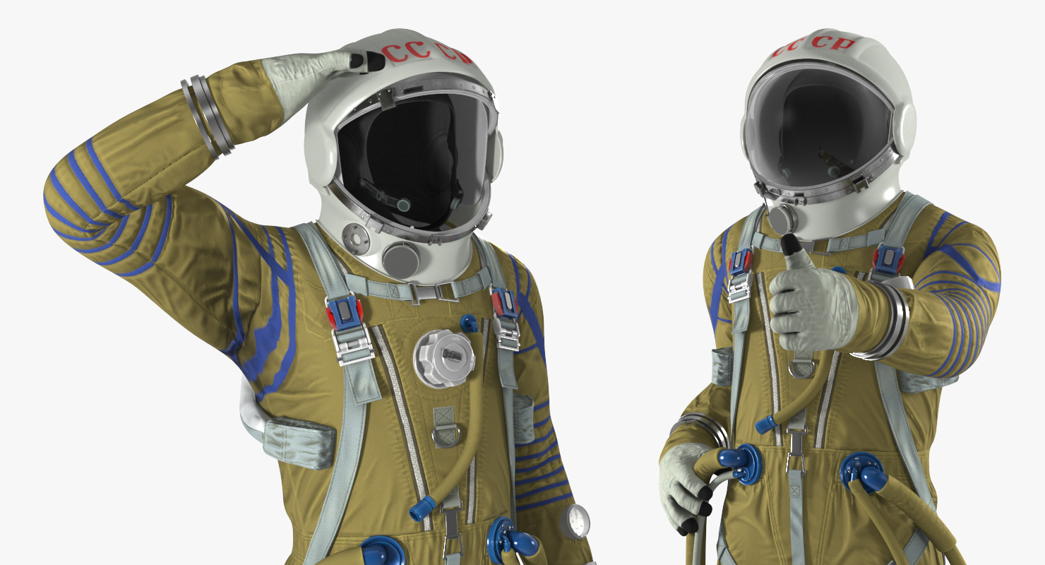 3D USSR Space Suit Strizh with SK 1 Helmet Rigged