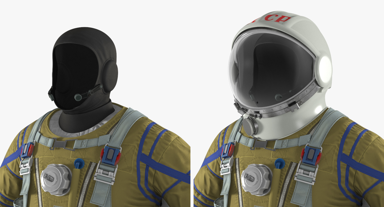 3D USSR Space Suit Strizh with SK 1 Helmet Rigged