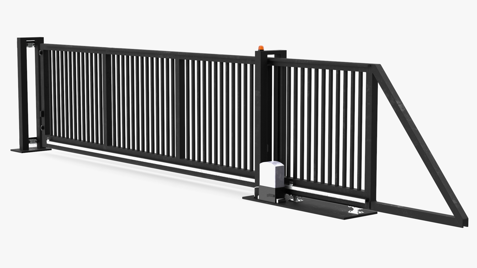 3D Heavy Duty Industrial Gates Black model