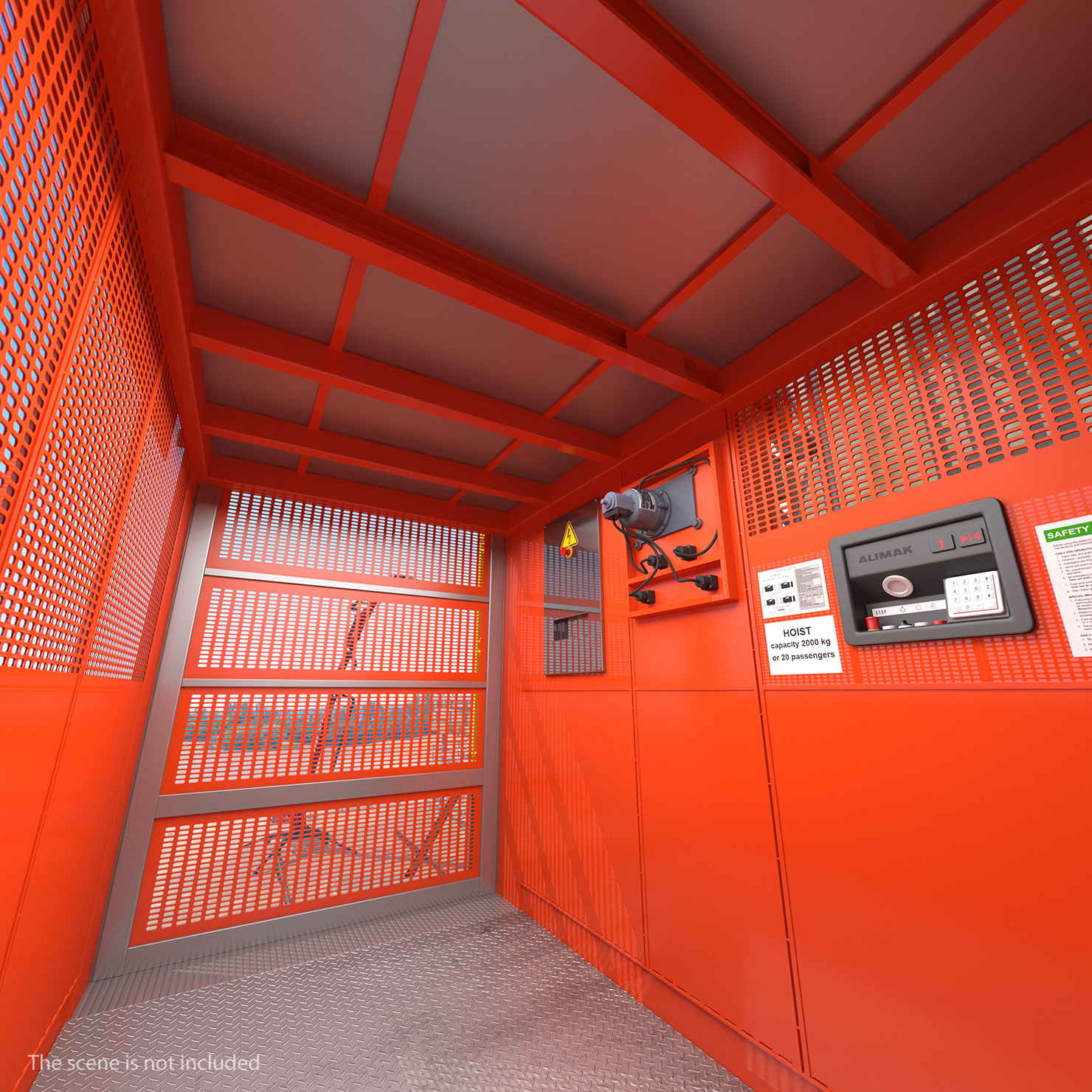 3D Construction Lift Cabin model