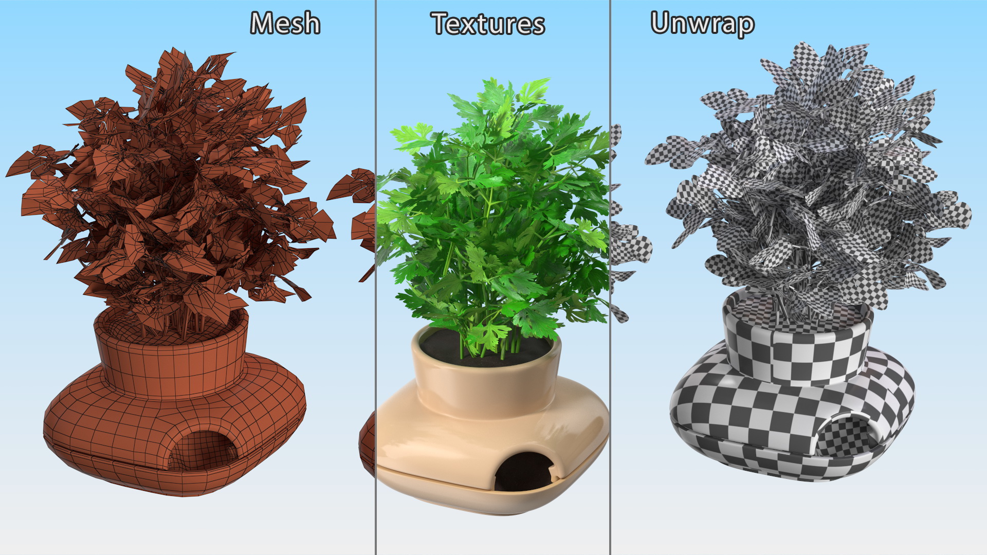 3D Parsley in Single Herb Pot Sagaform Beige