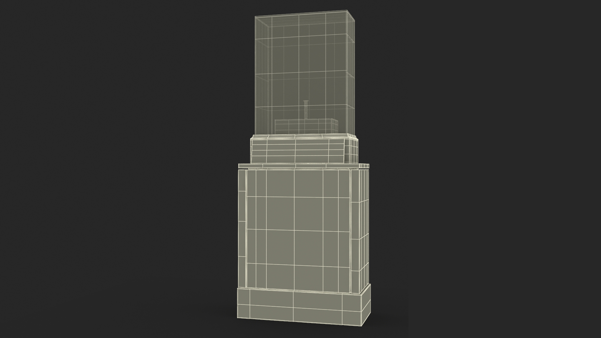 3D Museum Exhibit Stand Empty
