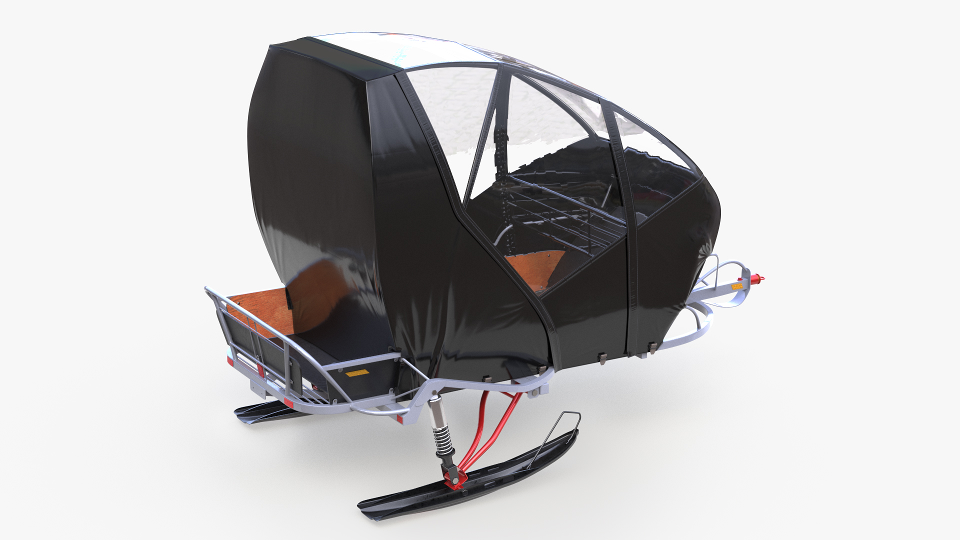 3D Closed Snowmobile Sleds model