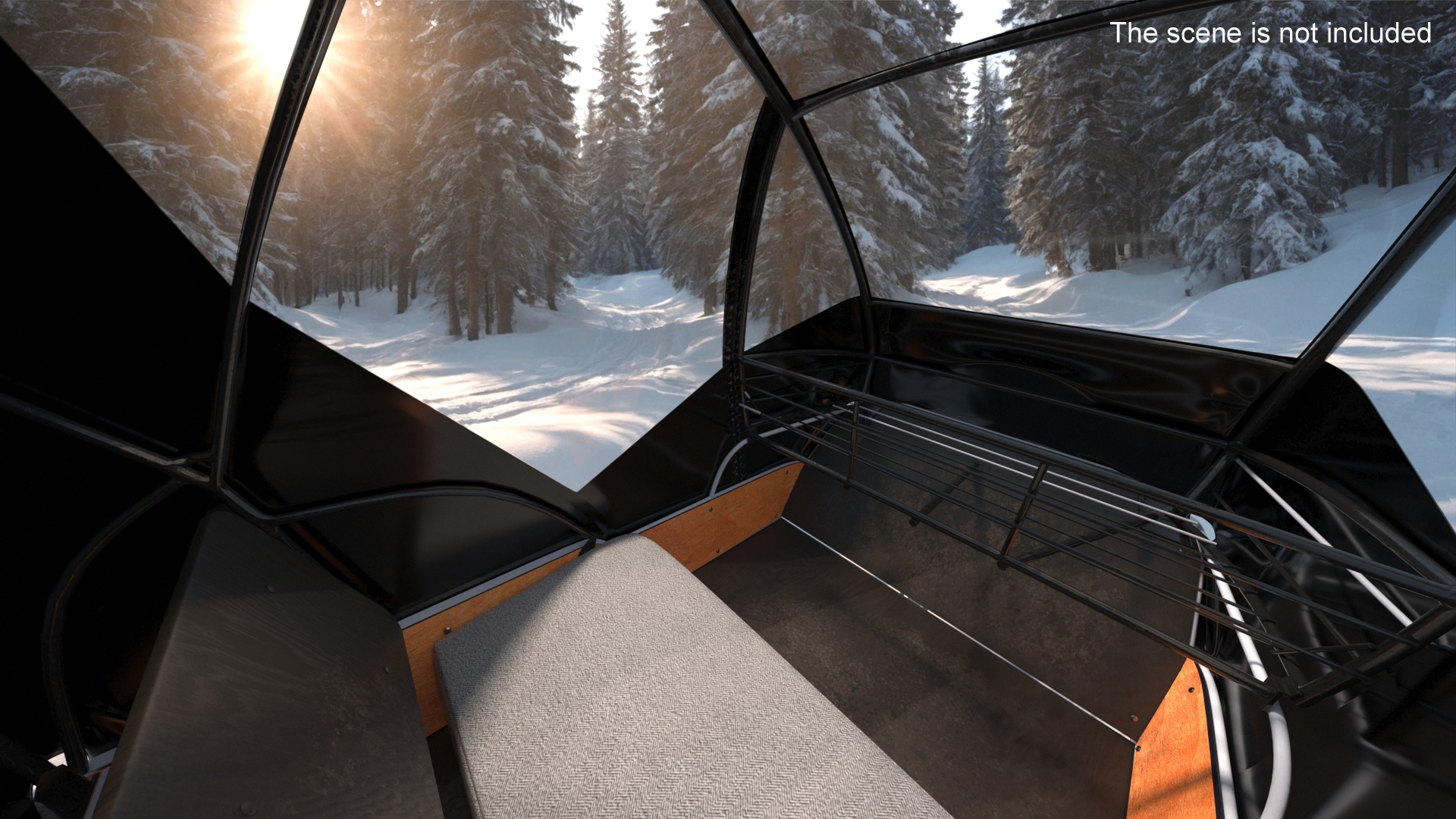 3D Closed Snowmobile Sleds model