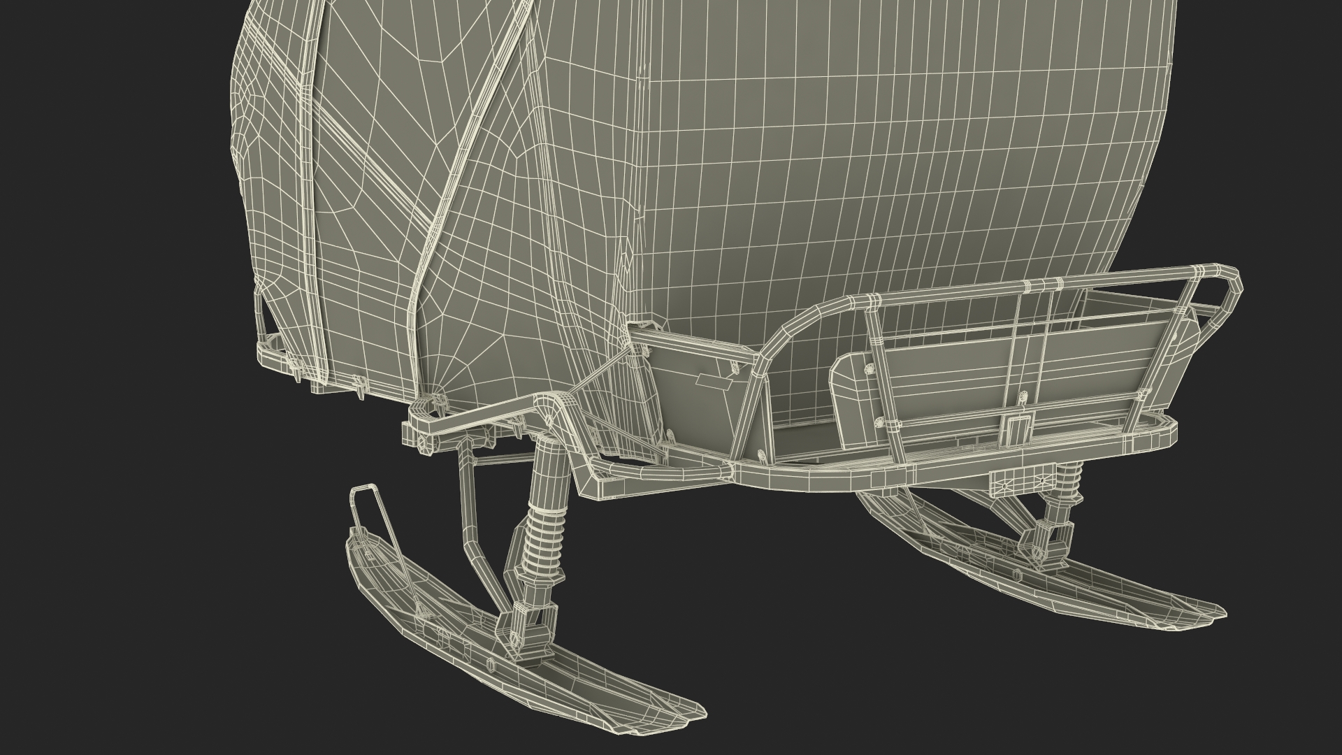 3D Closed Snowmobile Sleds model