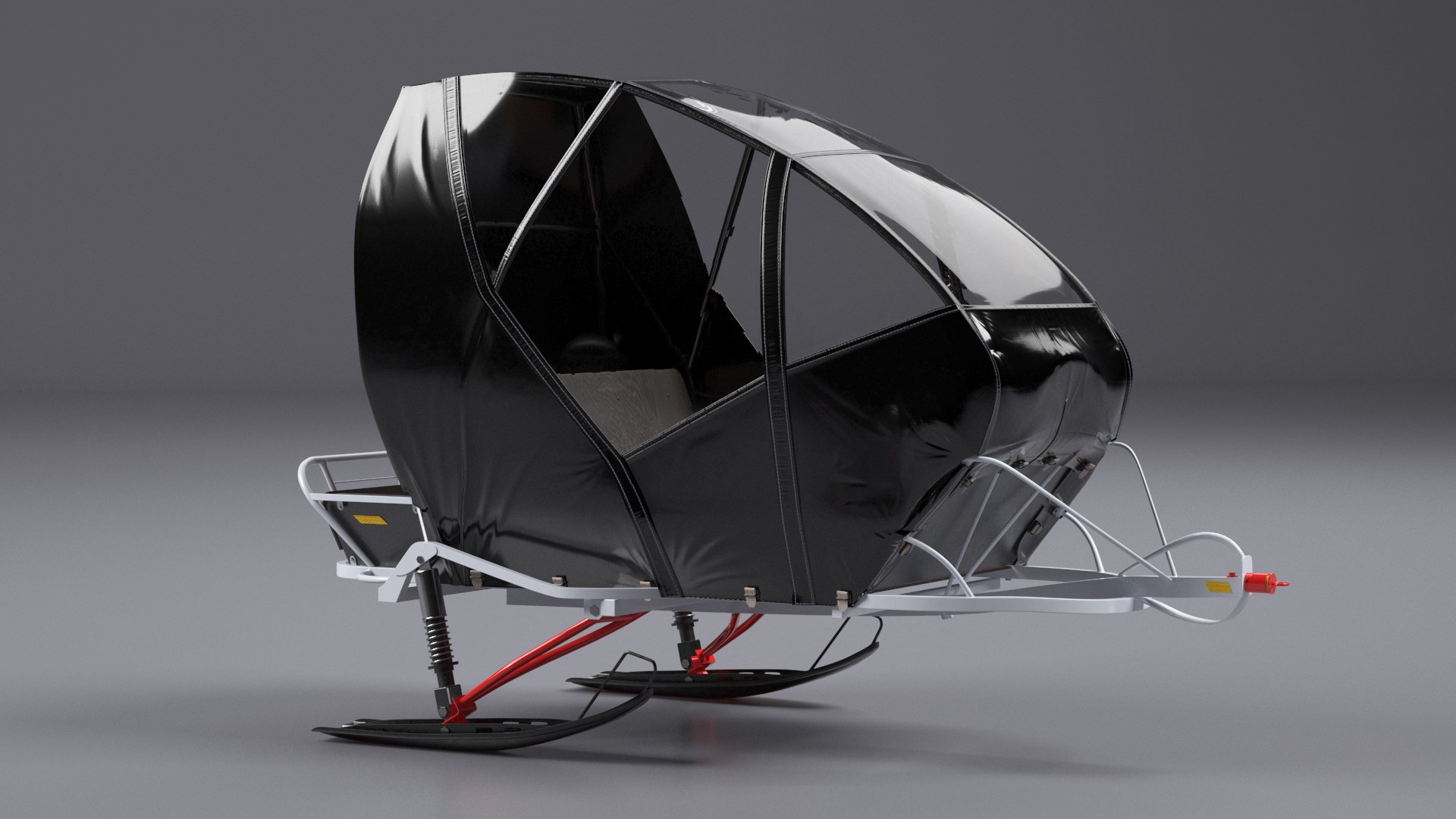 3D Closed Snowmobile Sleds model