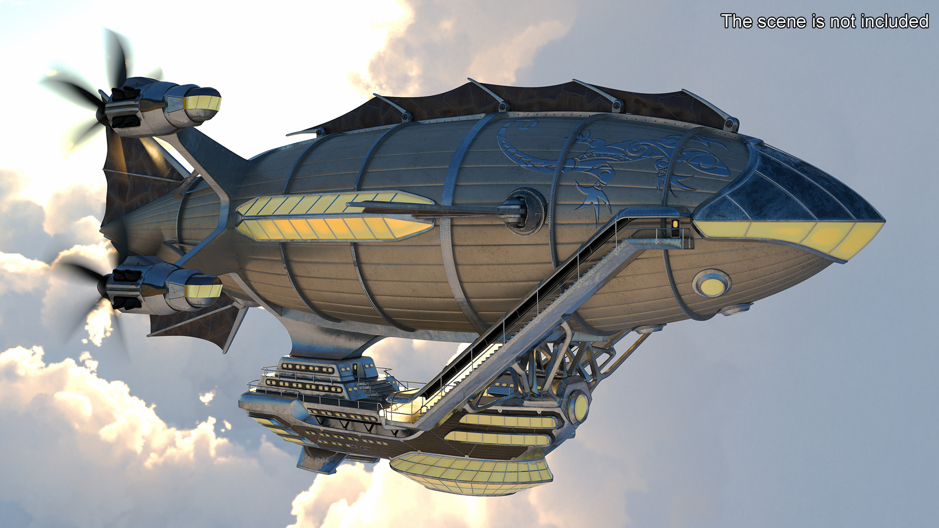 3D model Steampunk Blimp